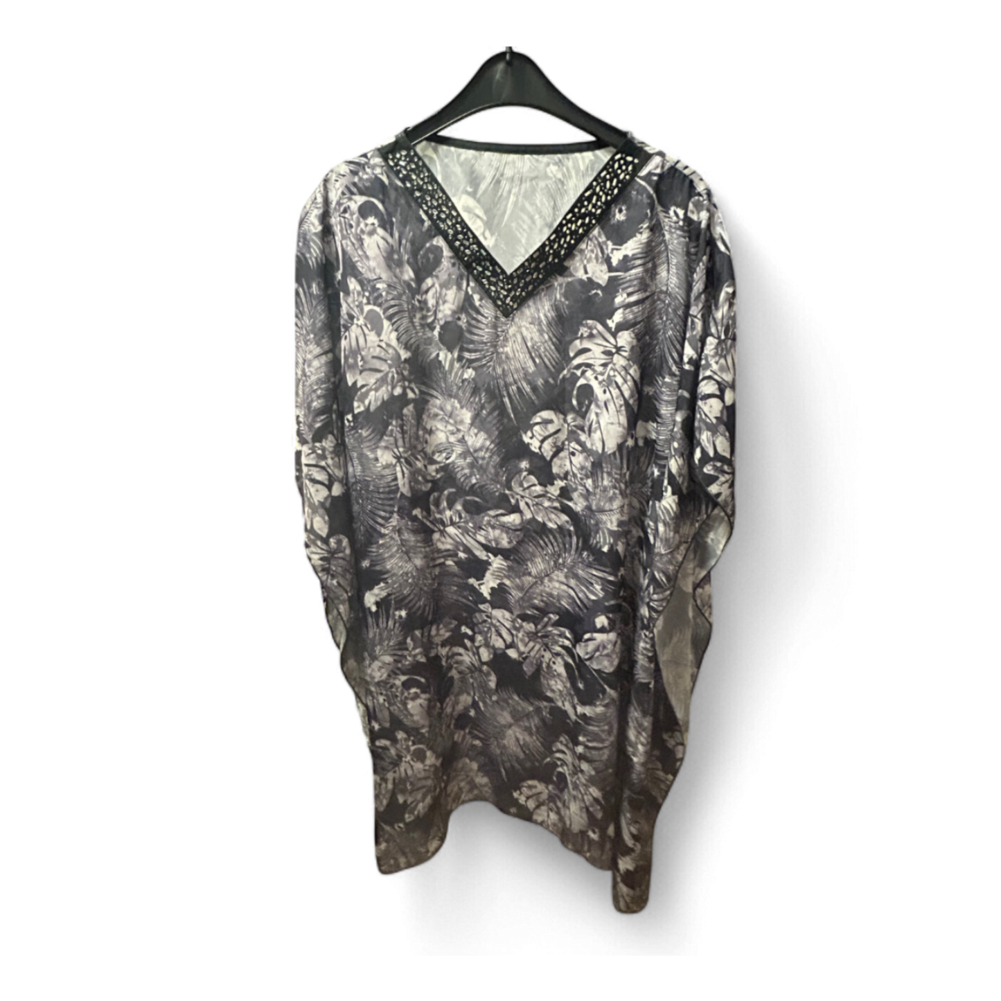 Paradisio Tunika Damen Dress Damenkleid Gr. S M Floral Glitzer Look Locker Boho