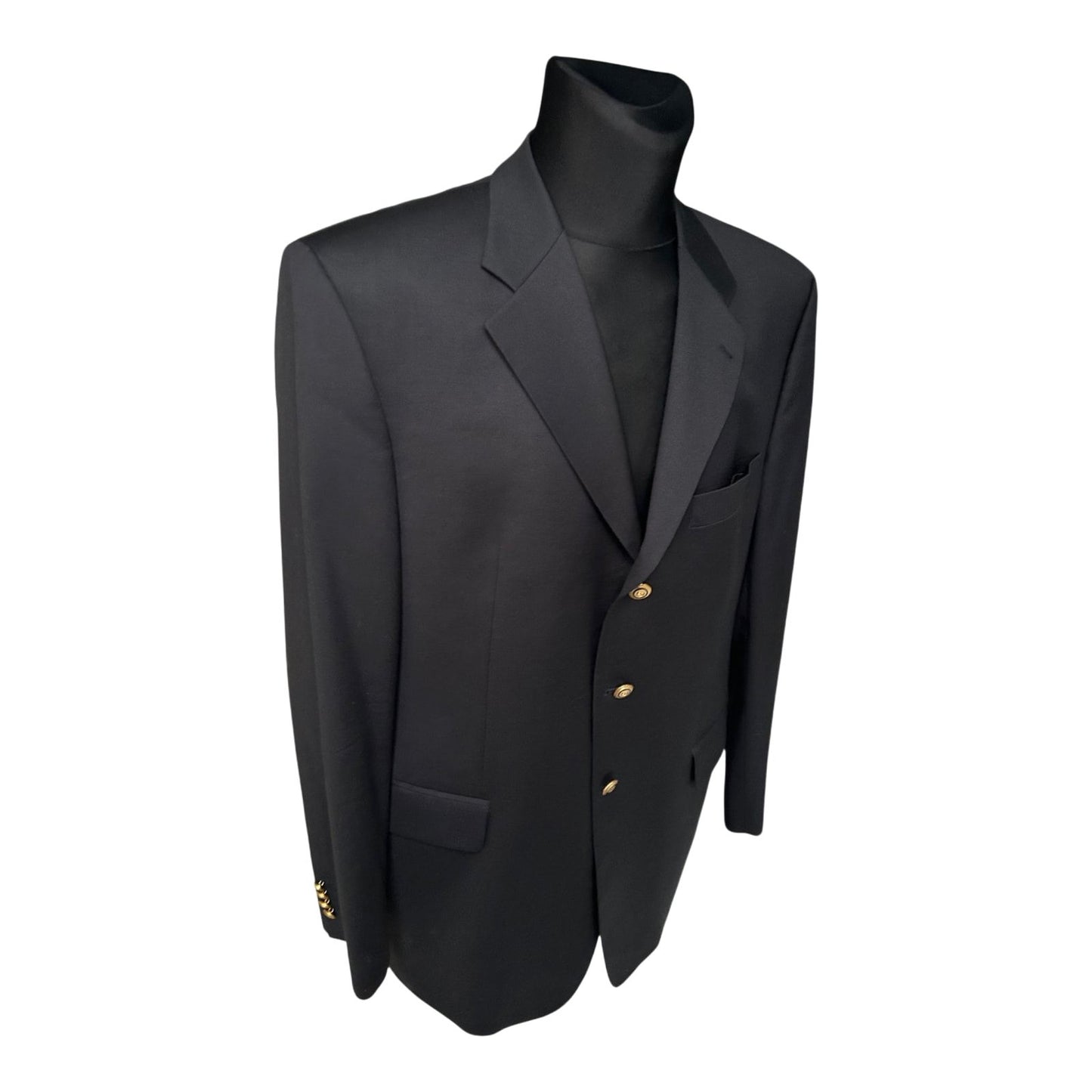 Pierre Cardin Sakko Herren Gr 56 Anthrazit Goldknöpfe Schurwolle Elegant