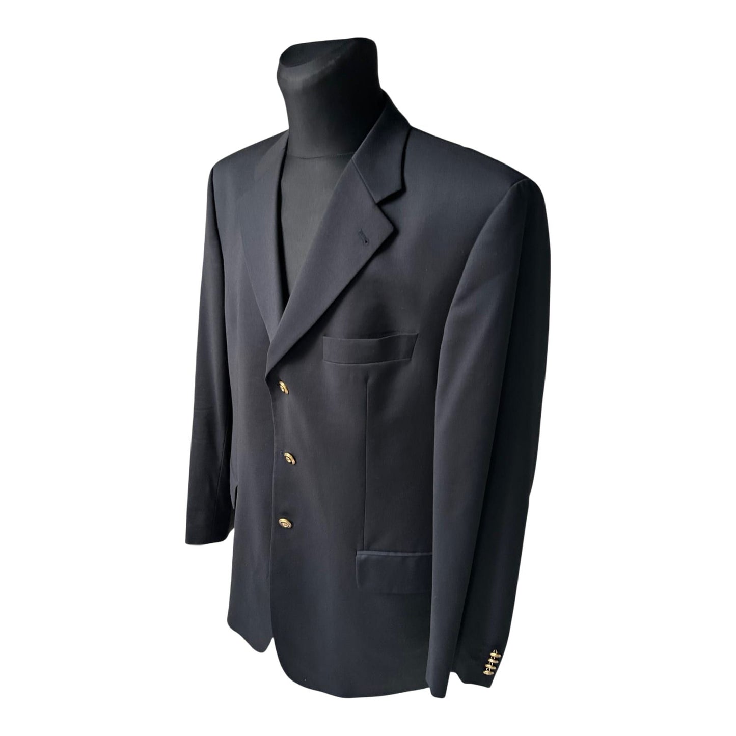 Pierre Cardin Sakko Herren Gr 56 Anthrazit Goldknöpfe Schurwolle Elegant