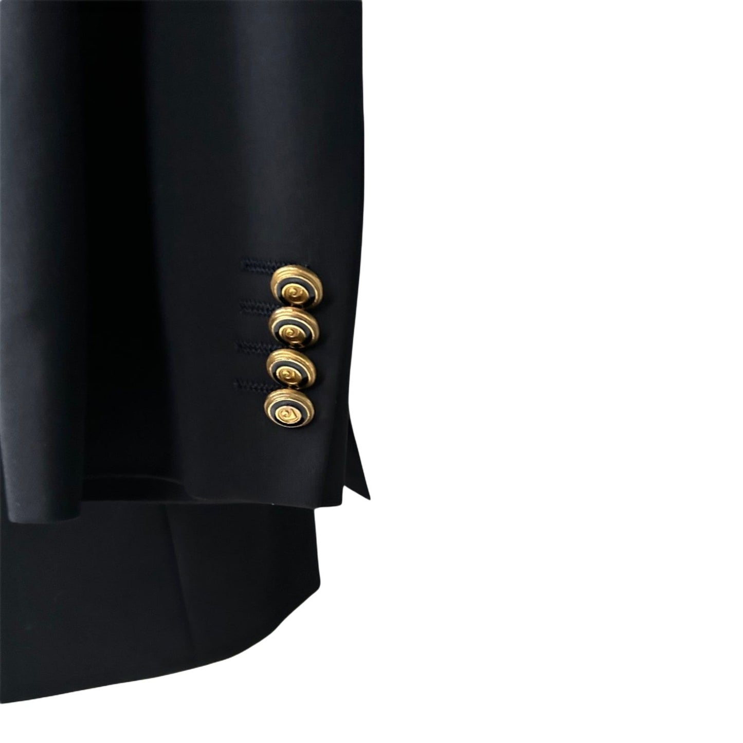 Pierre Cardin Sakko Herren Gr 56 Anthrazit Goldknöpfe Schurwolle Elegant