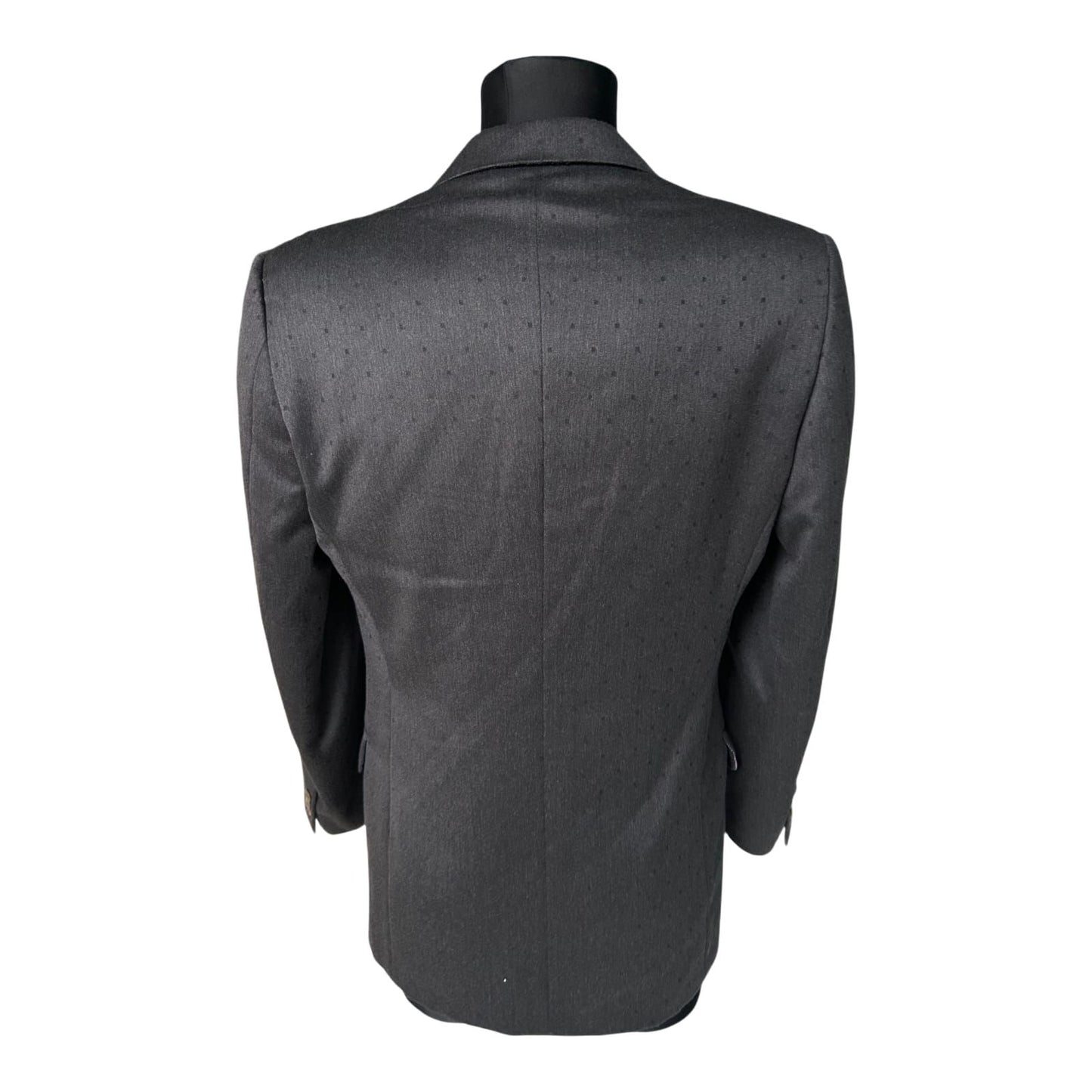 Gianni Versace Sakko Herren Gr 50 Anthrazit Punkte Wolle Elegant Luxus