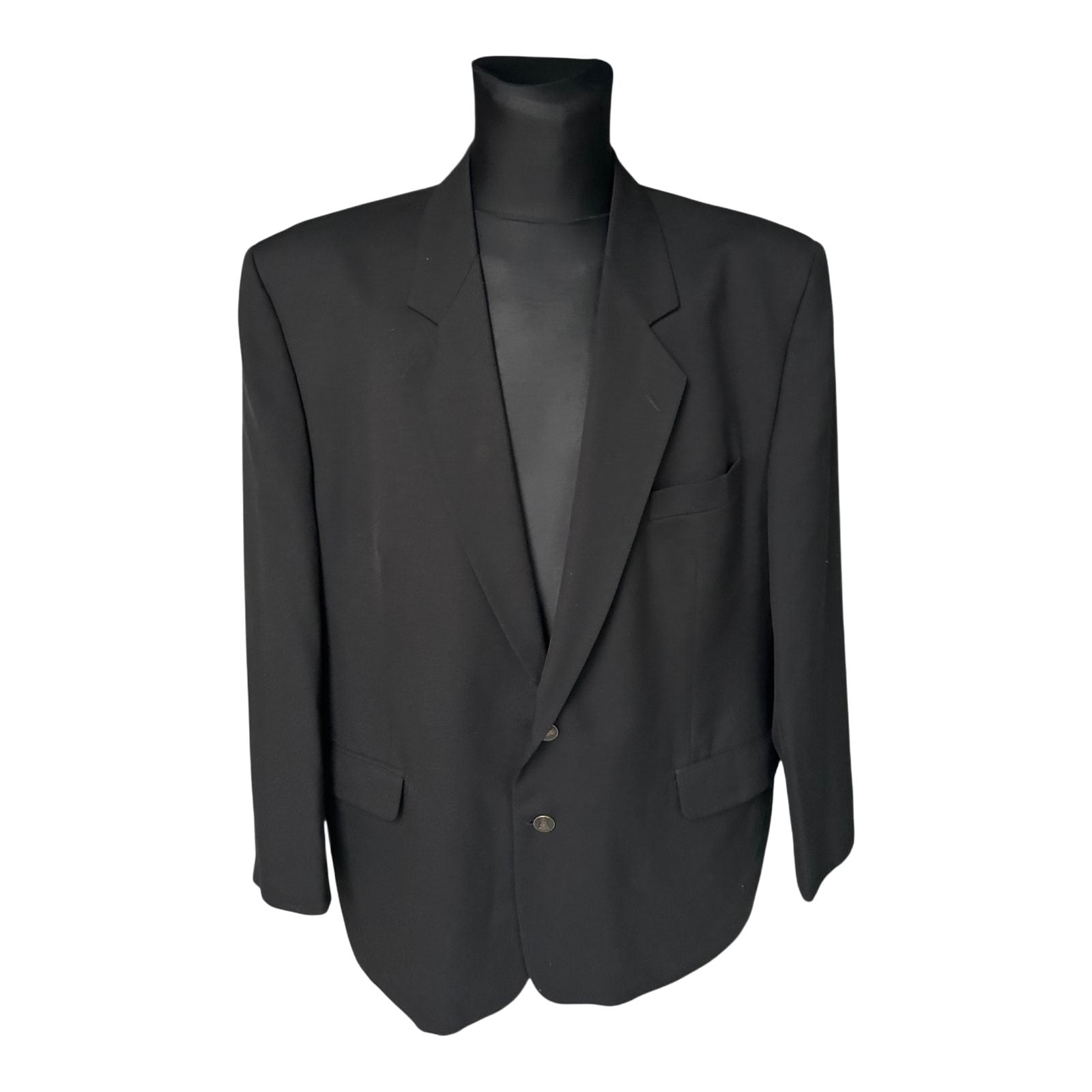 YORN Sakko Herren Gr 56 Schwarz Schurwolle Elegant Klassisch Business