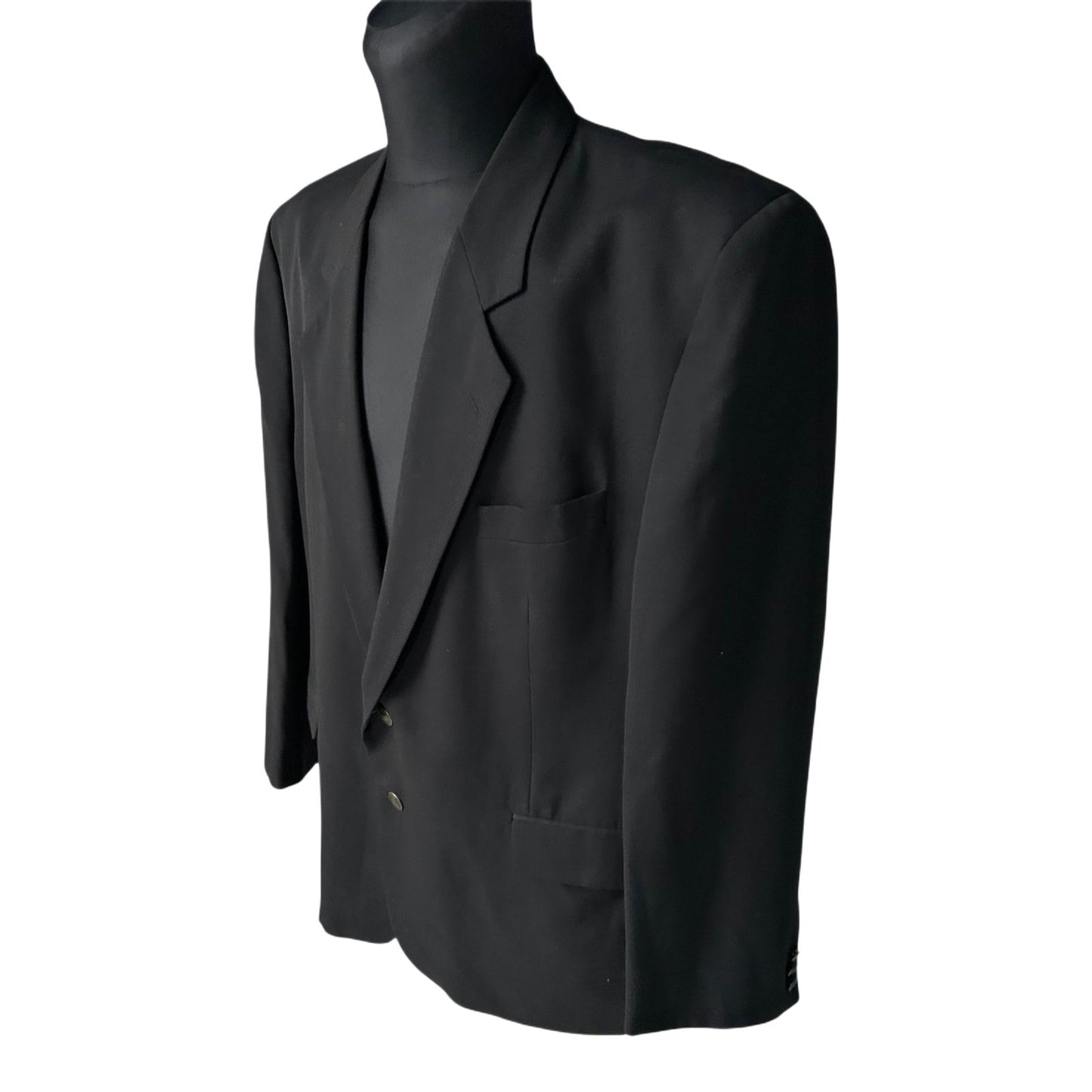 YORN Sakko Herren Gr 56 Schwarz Schurwolle Elegant Klassisch Business