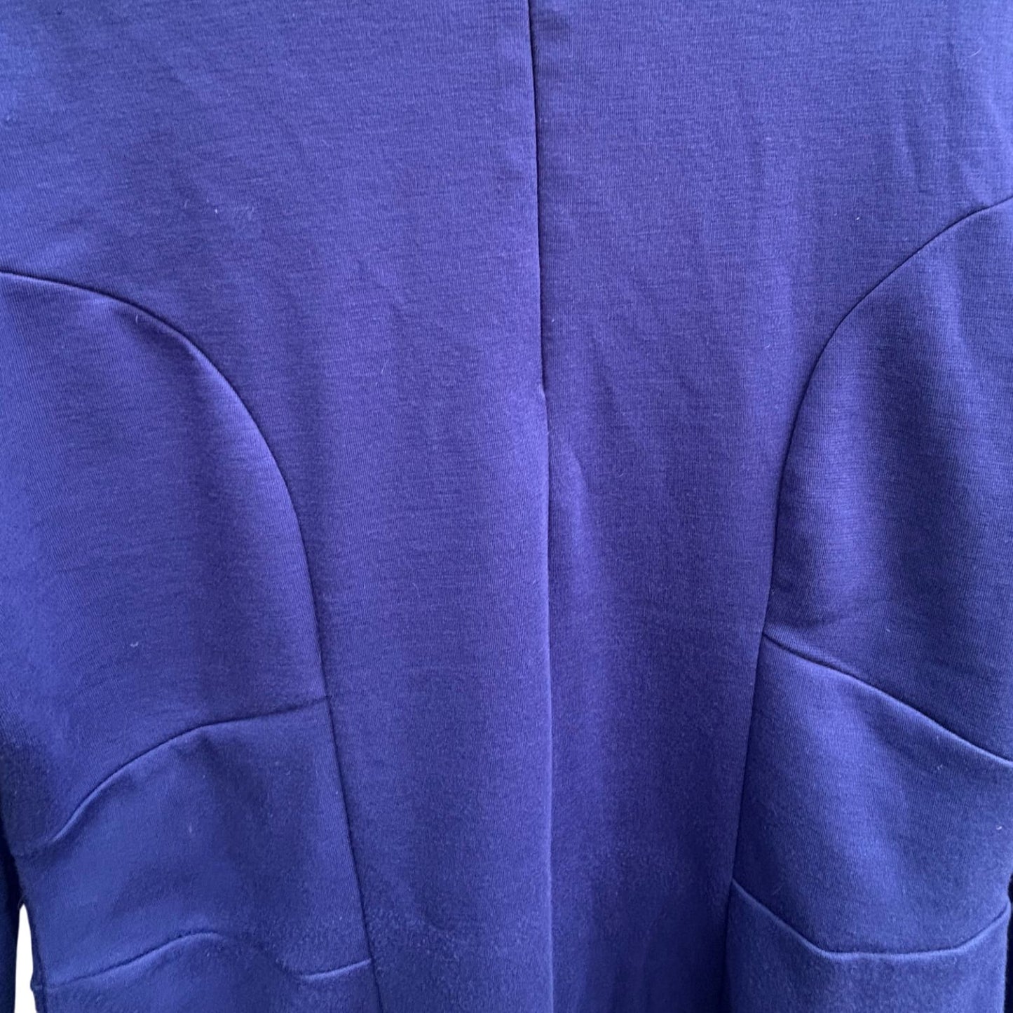 H&M Kleid Damen Gr L Royalblau Elegant Stretch Langarm Figurbetont Business