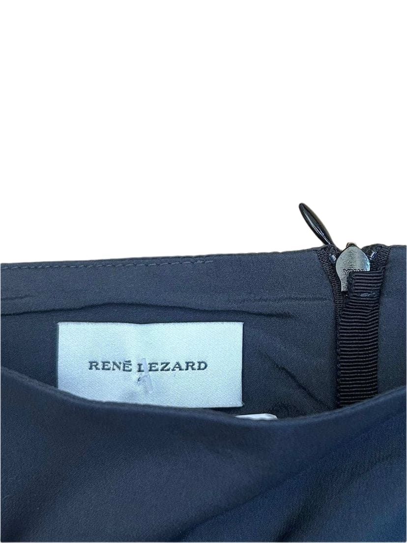 Rene Lezard Rock Damen 38 Anthrazit Seide Falten Elegant Business Designer