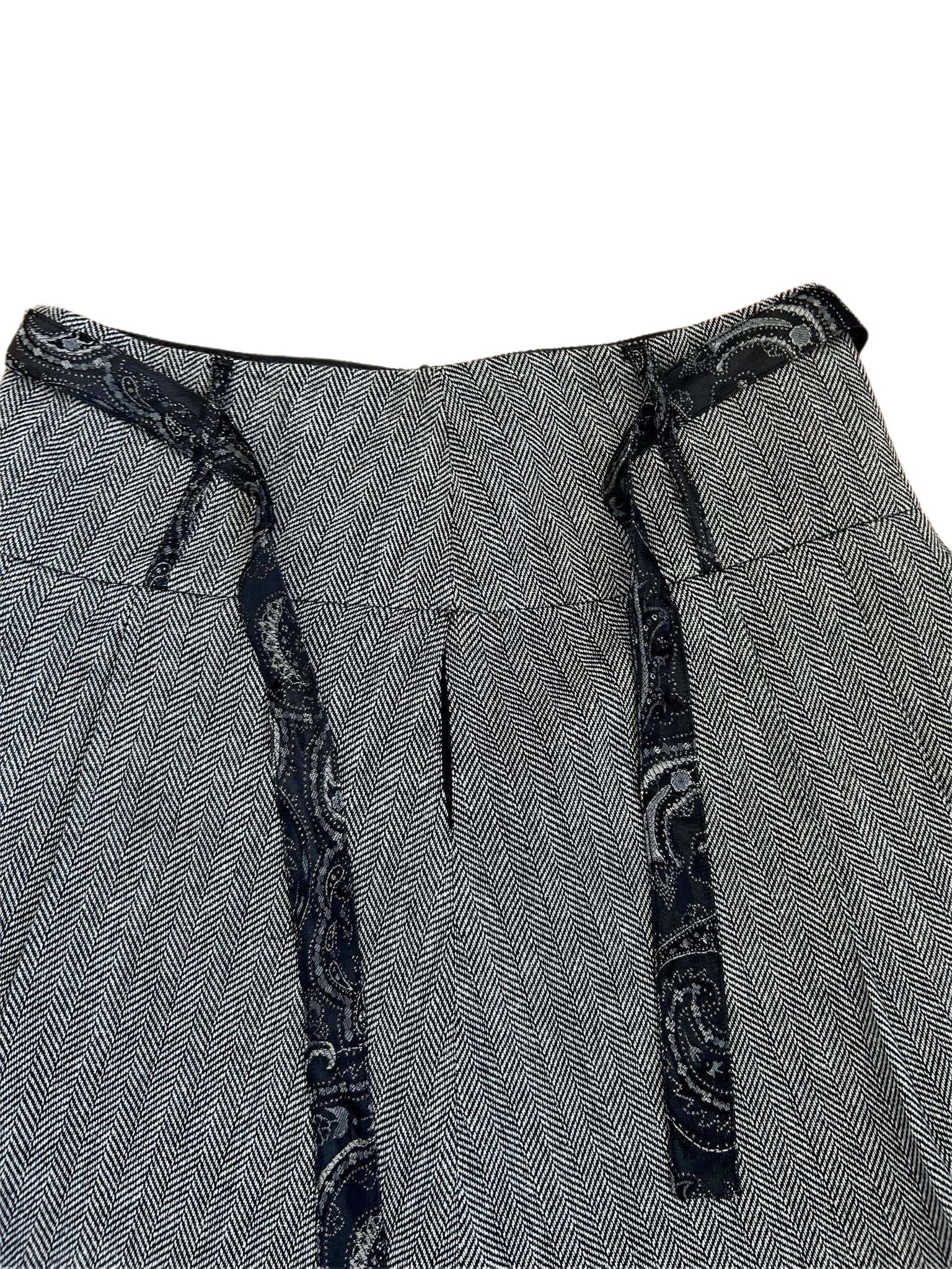 Esprit Rock Damen 42 Grau Wolle Lurex Gefüttert Elegant Faltenrock Herbst