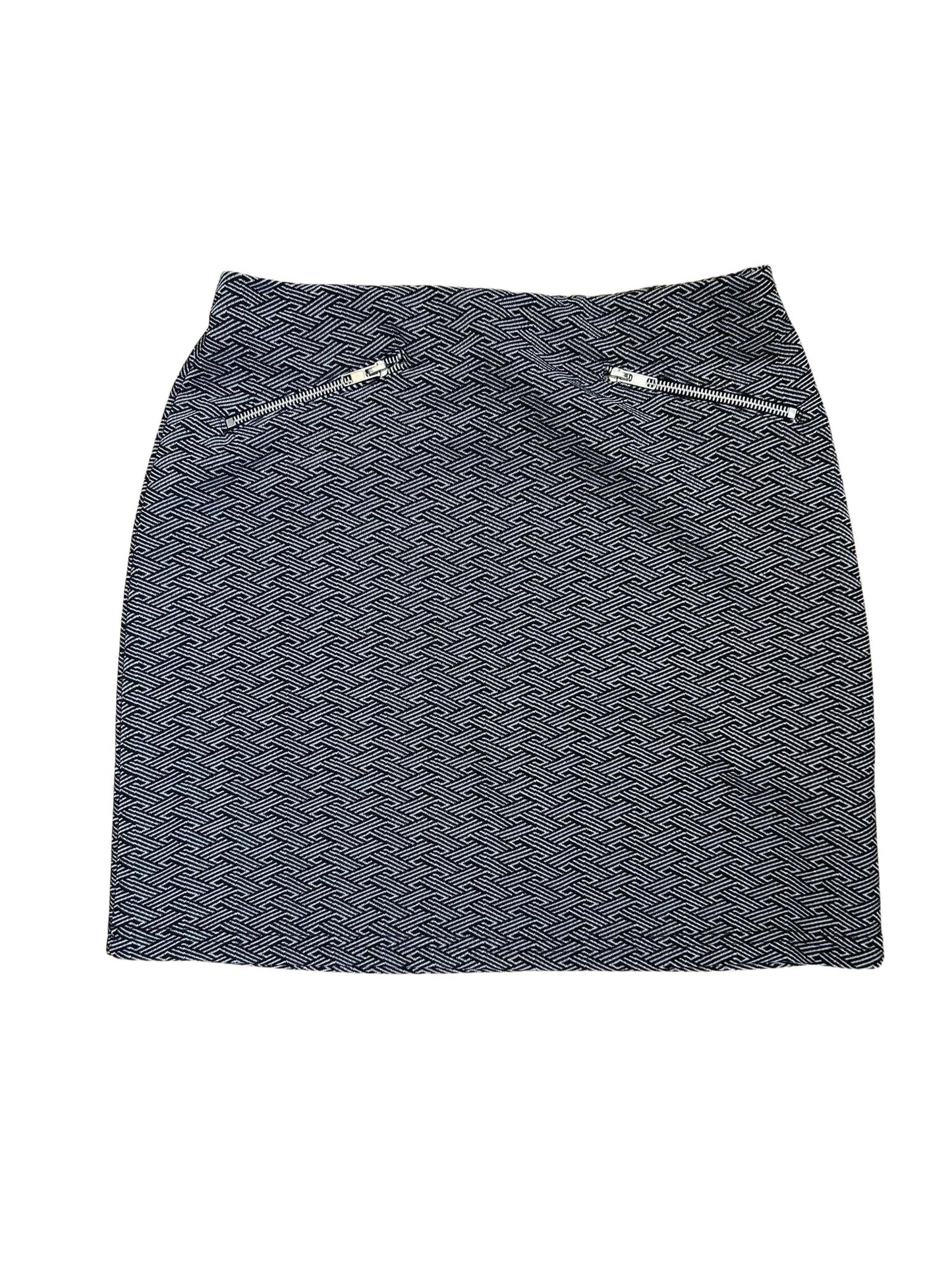 Atmosphere Rock Damen 36 Grau Stretch Gummibund Reißverschluss Basic Kurz
