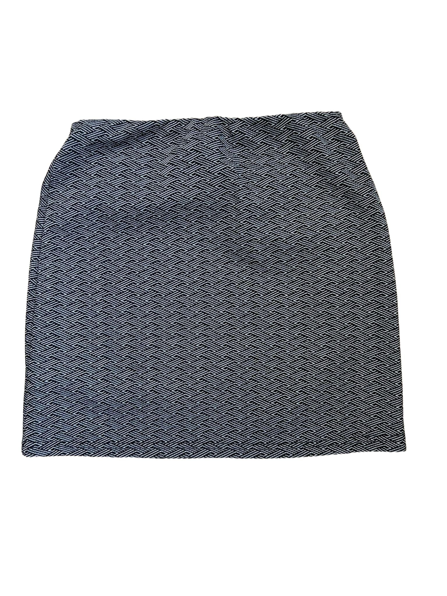 Atmosphere Rock Damen 36 Grau Stretch Gummibund Reißverschluss Basic Kurz
