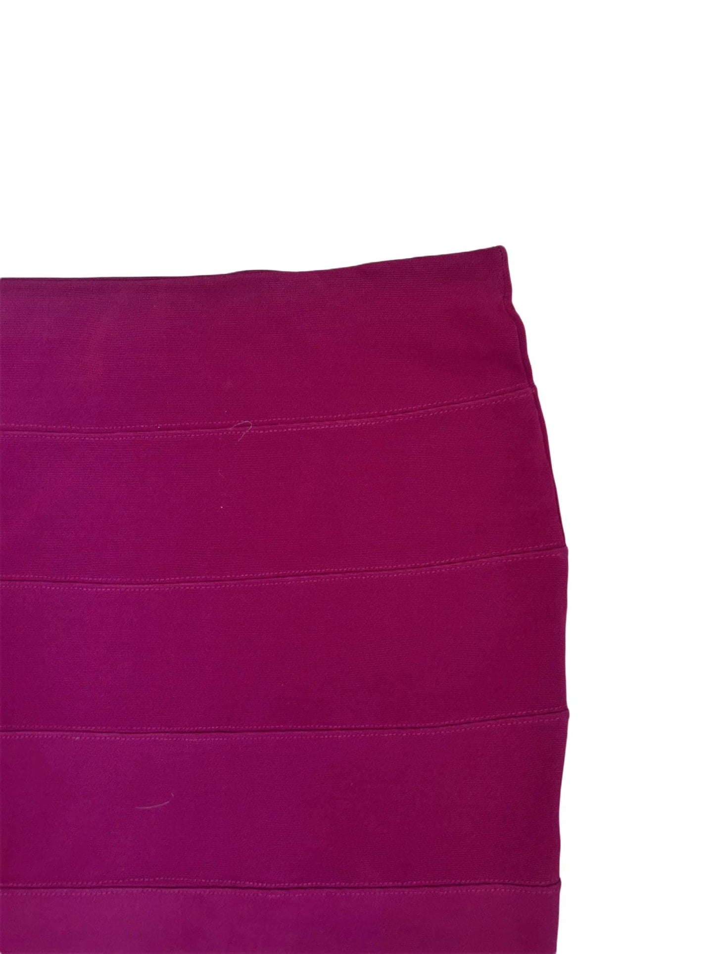Laura Torelli Rock Damen S Bordeaux Stretch Gummibund Gestreift Elegant Basic