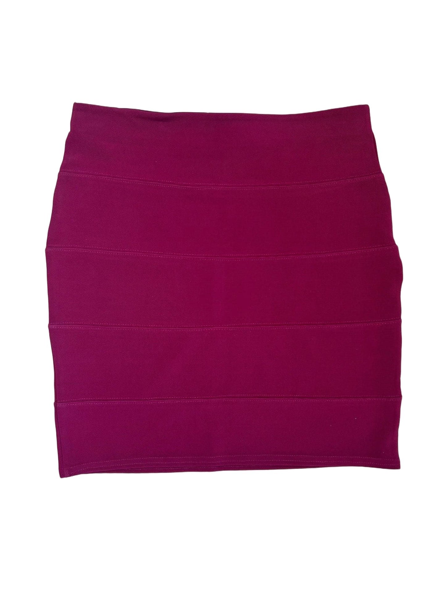 Laura Torelli Rock Damen S Bordeaux Stretch Gummibund Gestreift Elegant Basic