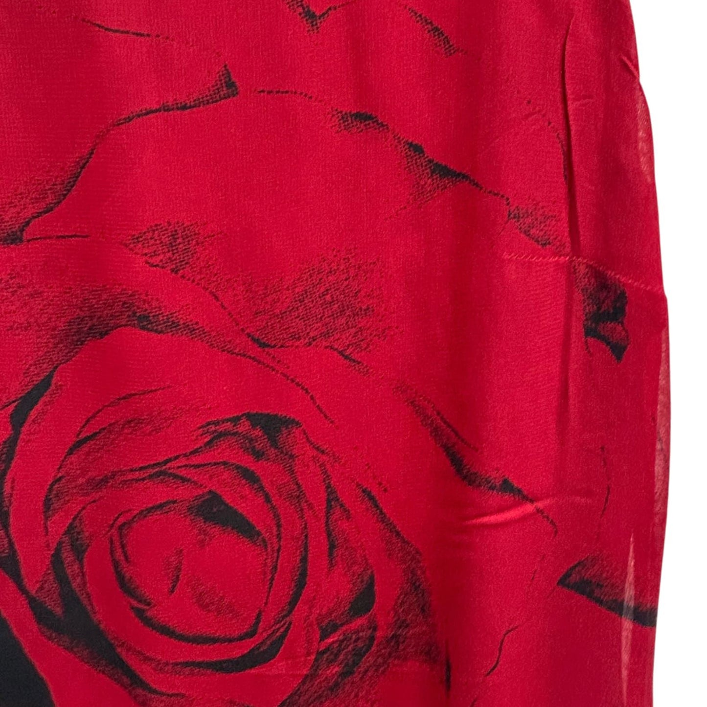 Class International Kleid Damen Gr 38 Rot Rosenmuster Elegant Klassisch Maxi Abendkleid