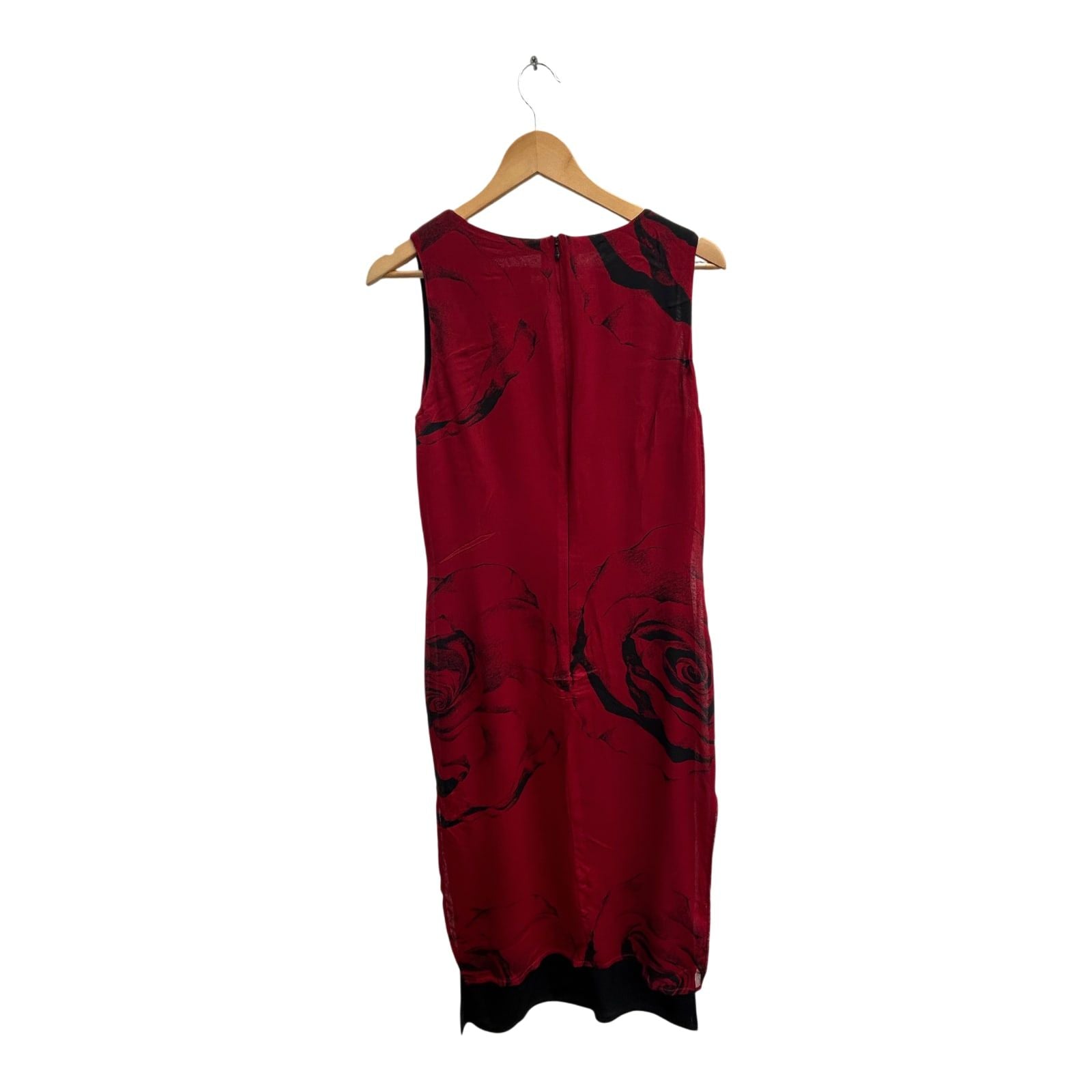 Class International Kleid Damen Gr 38 Rot Rosenmuster Elegant Klassisch Maxi Abendkleid