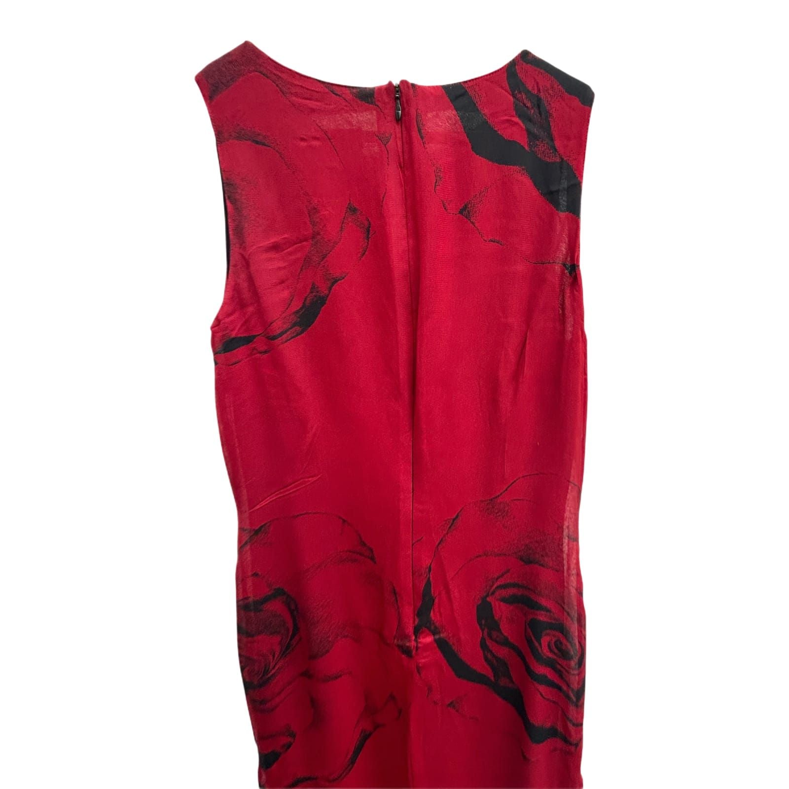 Class International Kleid Damen Gr 38 Rot Rosenmuster Elegant Klassisch Maxi Abendkleid