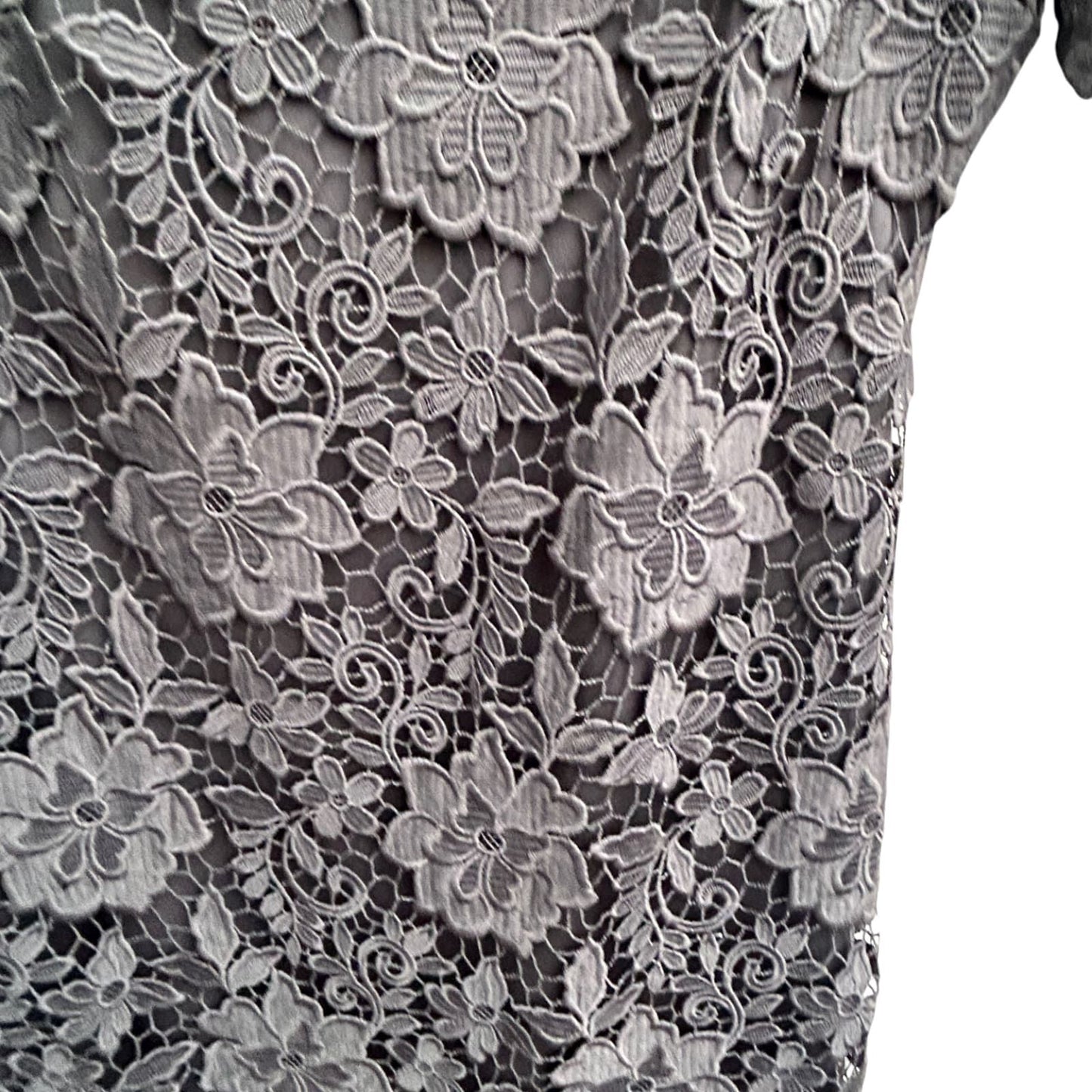 Gina Bacconi Kleid Damen Gr 36 Grau Spitze Elegant Abendkleid Partykleid Neu