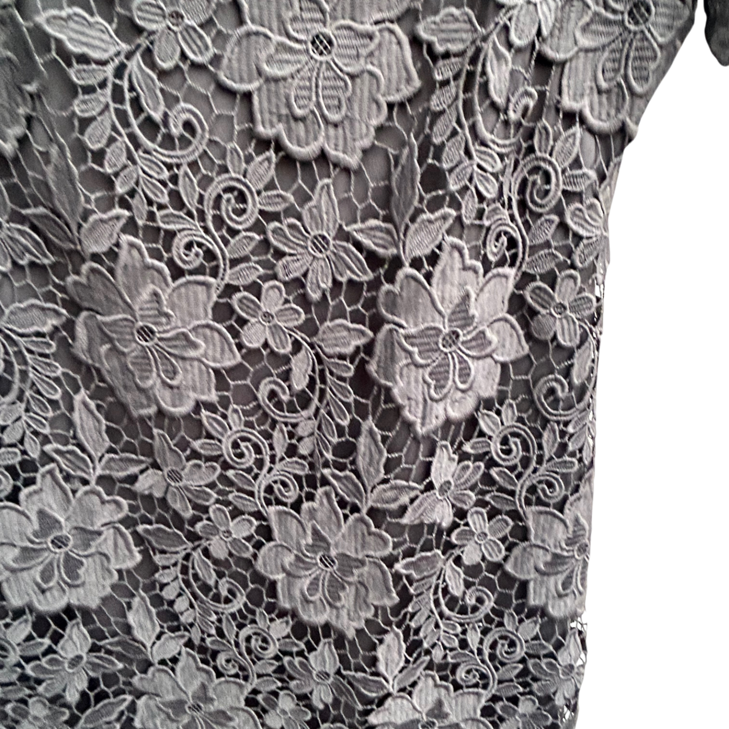 Gina Bacconi Kleid Damen Gr 36 Grau Spitze Elegant Abendkleid Partykleid Neu