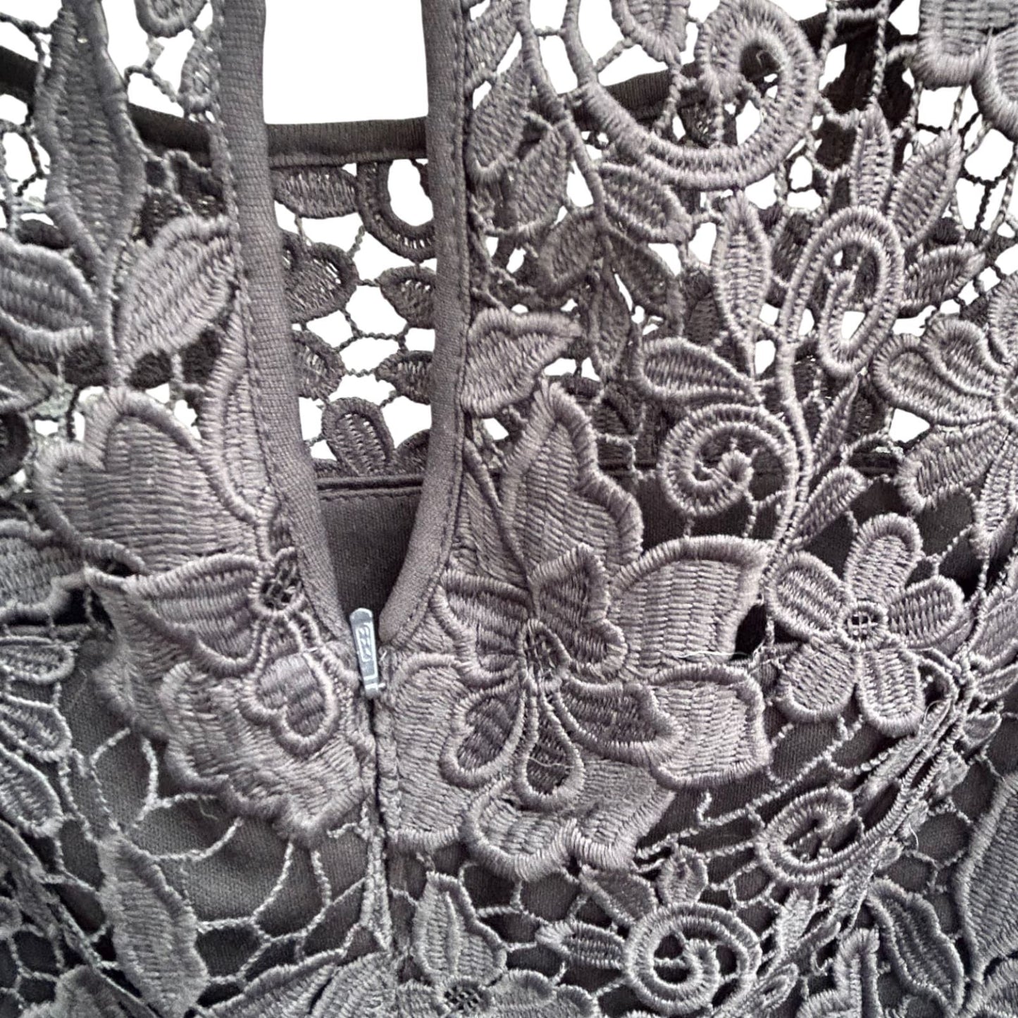Gina Bacconi Kleid Damen Gr 36 Grau Spitze Elegant Abendkleid Partykleid Neu
