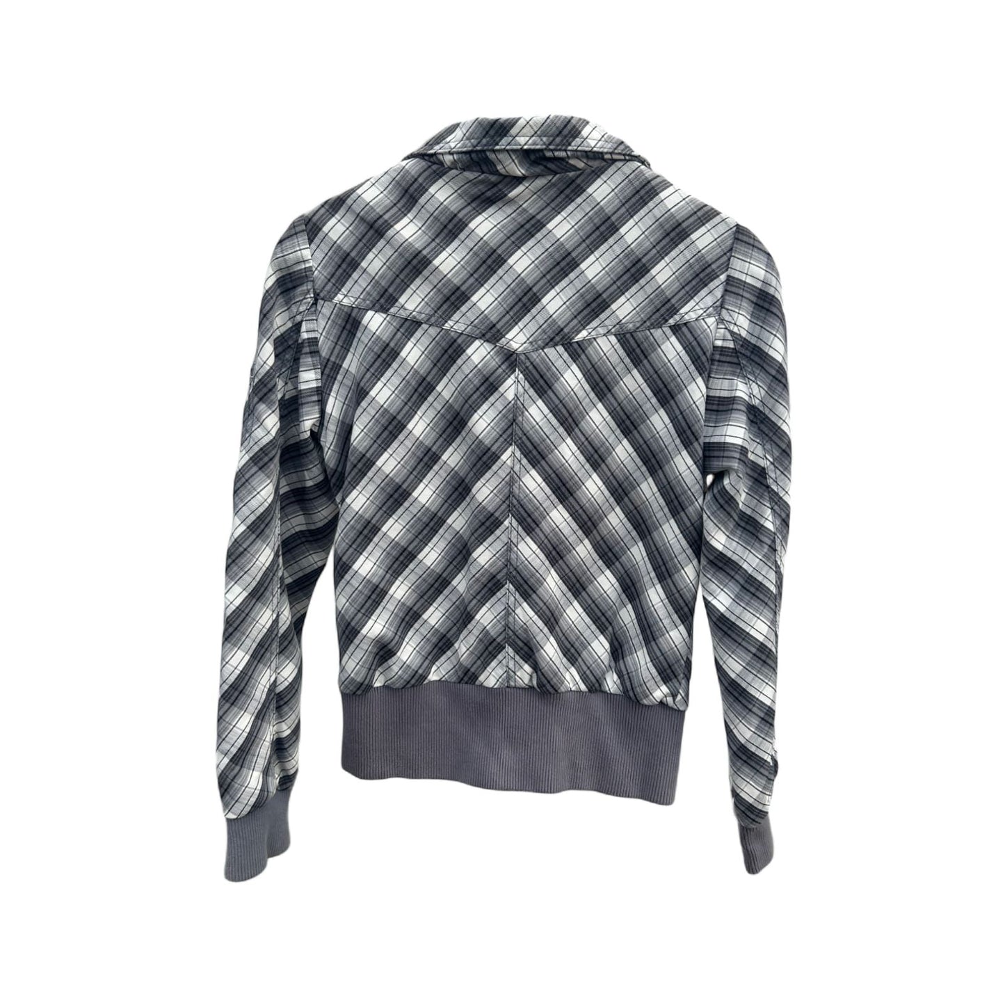 H&M Damen Bomberjacke Kariert Größe 42 Urban Streetstyle Übergangsjacke Cool
