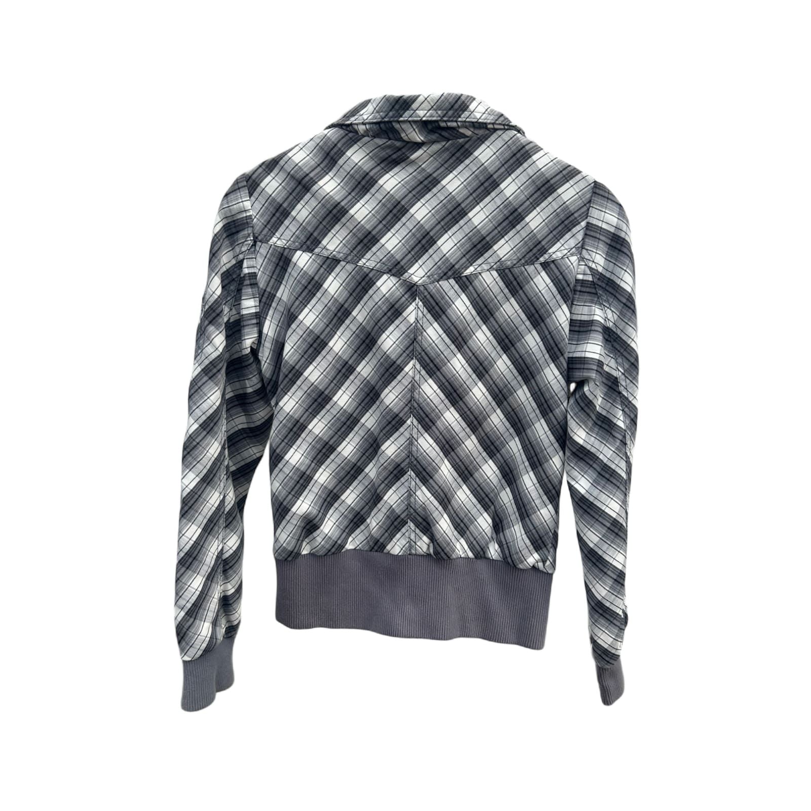H&M Damen Bomberjacke Kariert Größe 42 Urban Streetstyle Übergangsjacke Cool