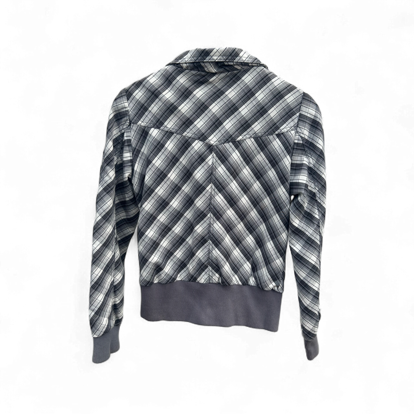 H&M Damen Bomberjacke Kariert Größe 42 Urban Streetstyle Übergangsjacke Cool