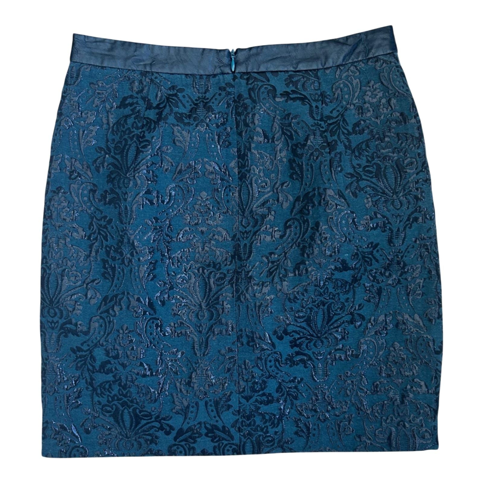 Esprit Rock Damen Gr 38 Grün Glanz Florales Muster Elegant Party Kurz
