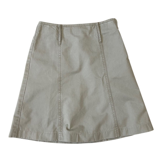 Esprit Rock Damen Gr 34 Beige Baumwolle A-Linie Midi Sommer Elegant