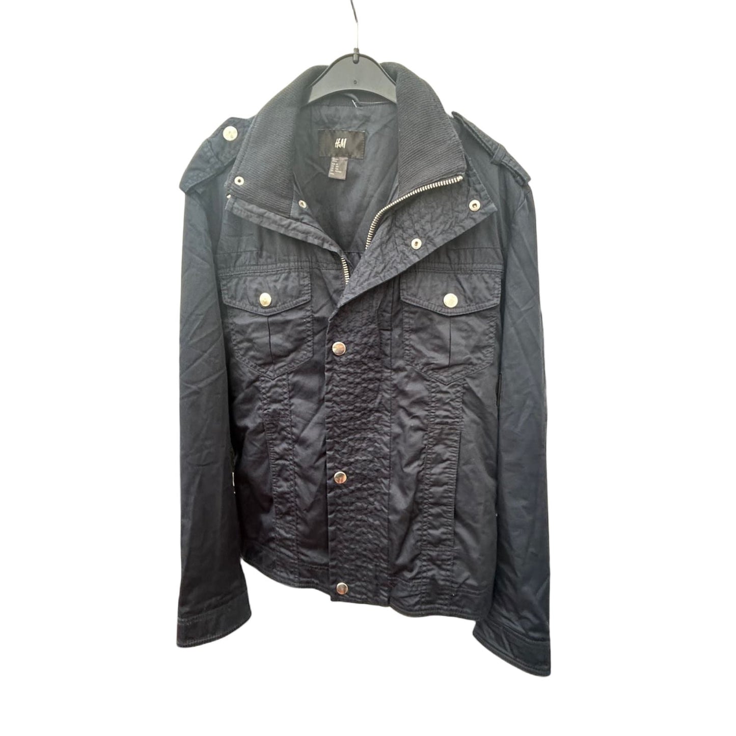 H&M Herren Jacke Größe 48 Dunkelblau Übergangsjacke Top Zustand Modisch