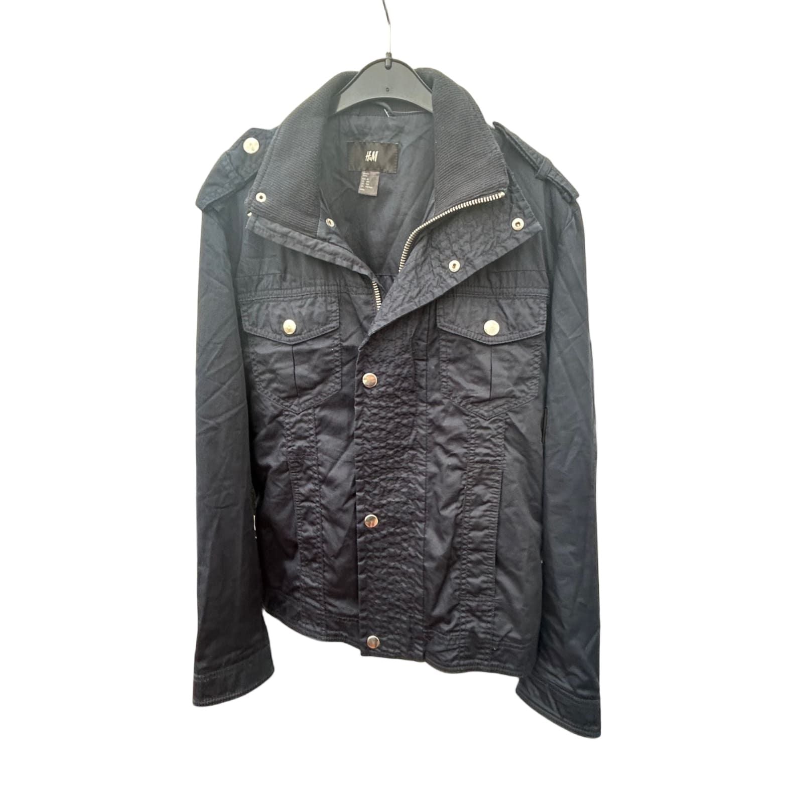 H&M Herren Jacke Größe 48 Dunkelblau Übergangsjacke Top Zustand Modisch