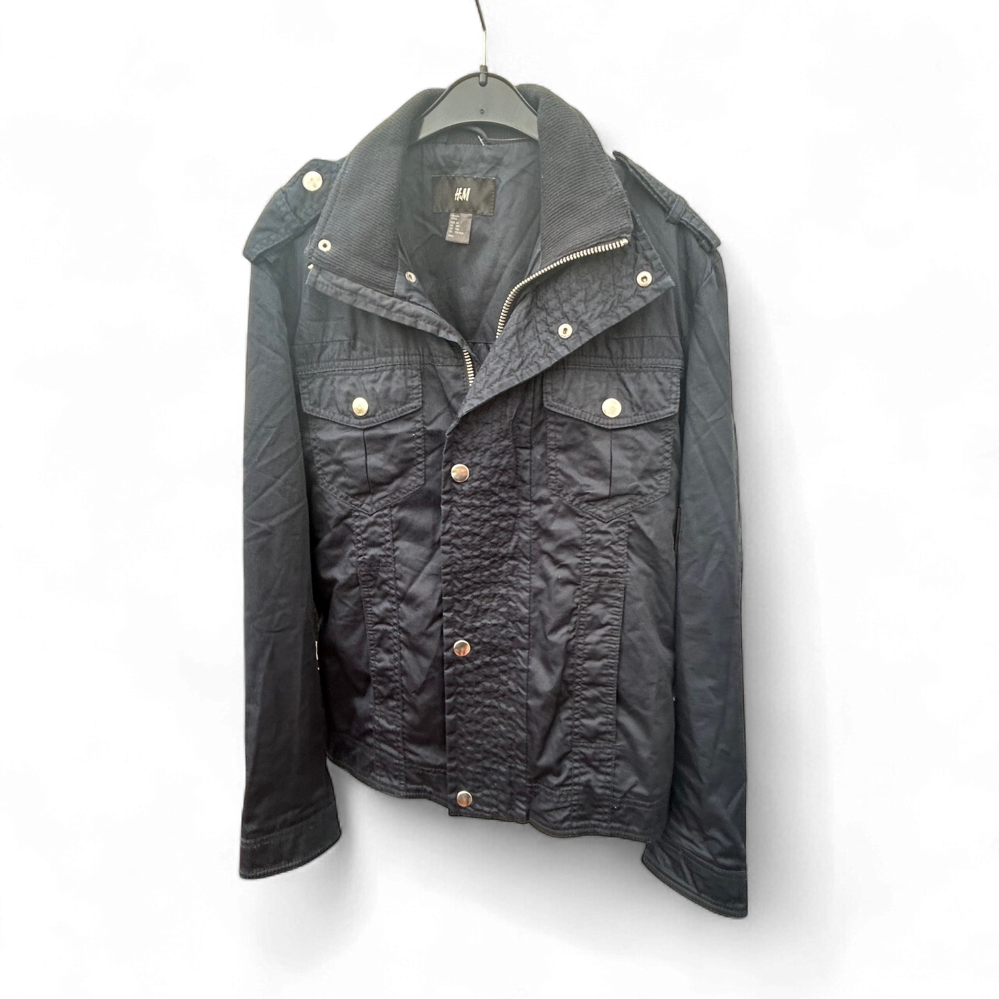 H&M Herren Jacke Größe 48 Dunkelblau Übergangsjacke Top Zustand Modisch
