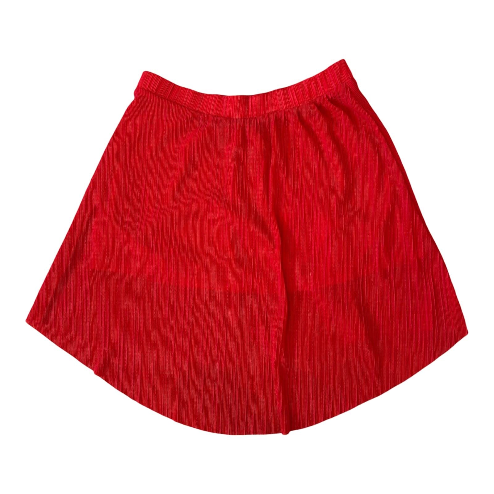 Stradivarius Rock Damen Gr S Rot Asymmetrisch Sommer Mini Trend
