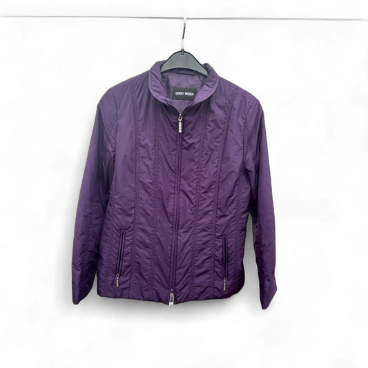 Gerry Weber Damen Jacke Lila Größe 40 Elegant Leicht Übergangsjacke Top Zustand