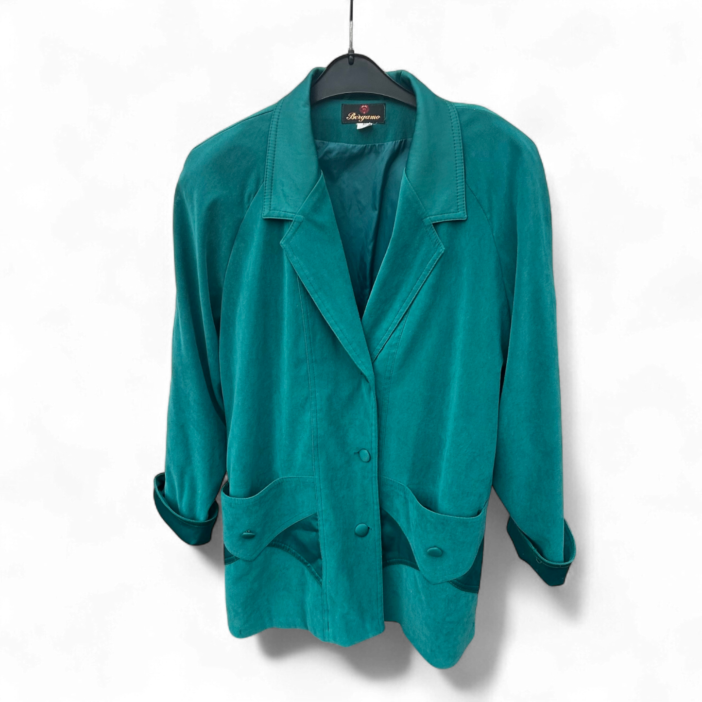 Bergamo Vintage Jacke Damen XL Türkisgrün True Original Retro Streetstyle