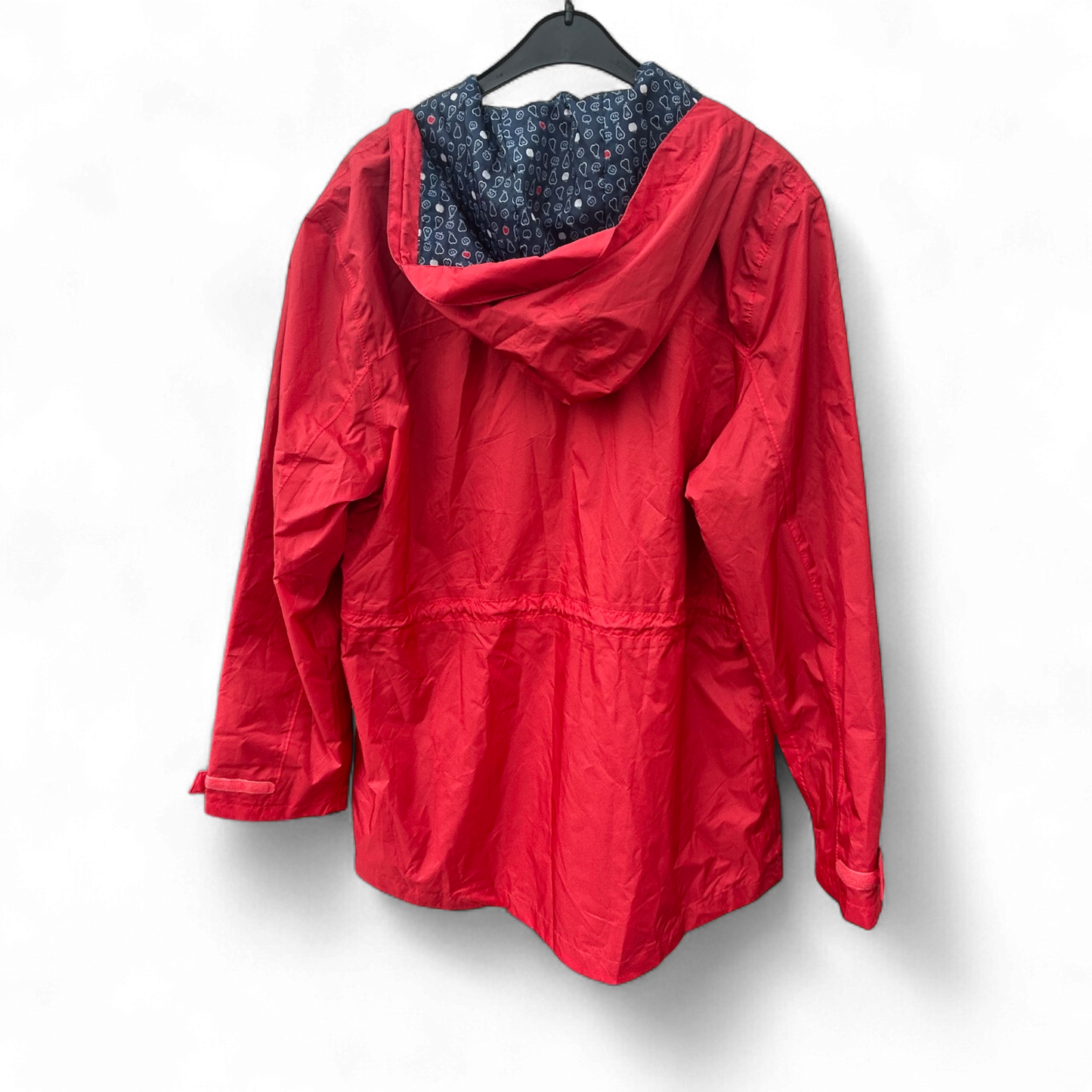 Up2Fashion Damen Regenjacke Rot Größe M Kapuze Wasserdicht Leicht Top Zustand