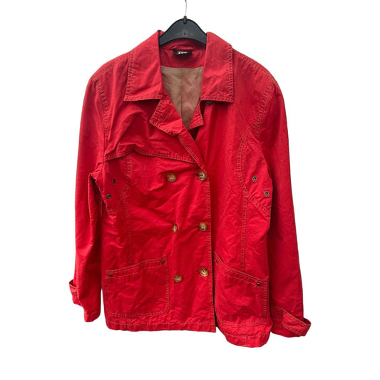 Madeleine Damen Jacke Rot Größe 40 Doppelt Geknöpft Elegant Top Zustand