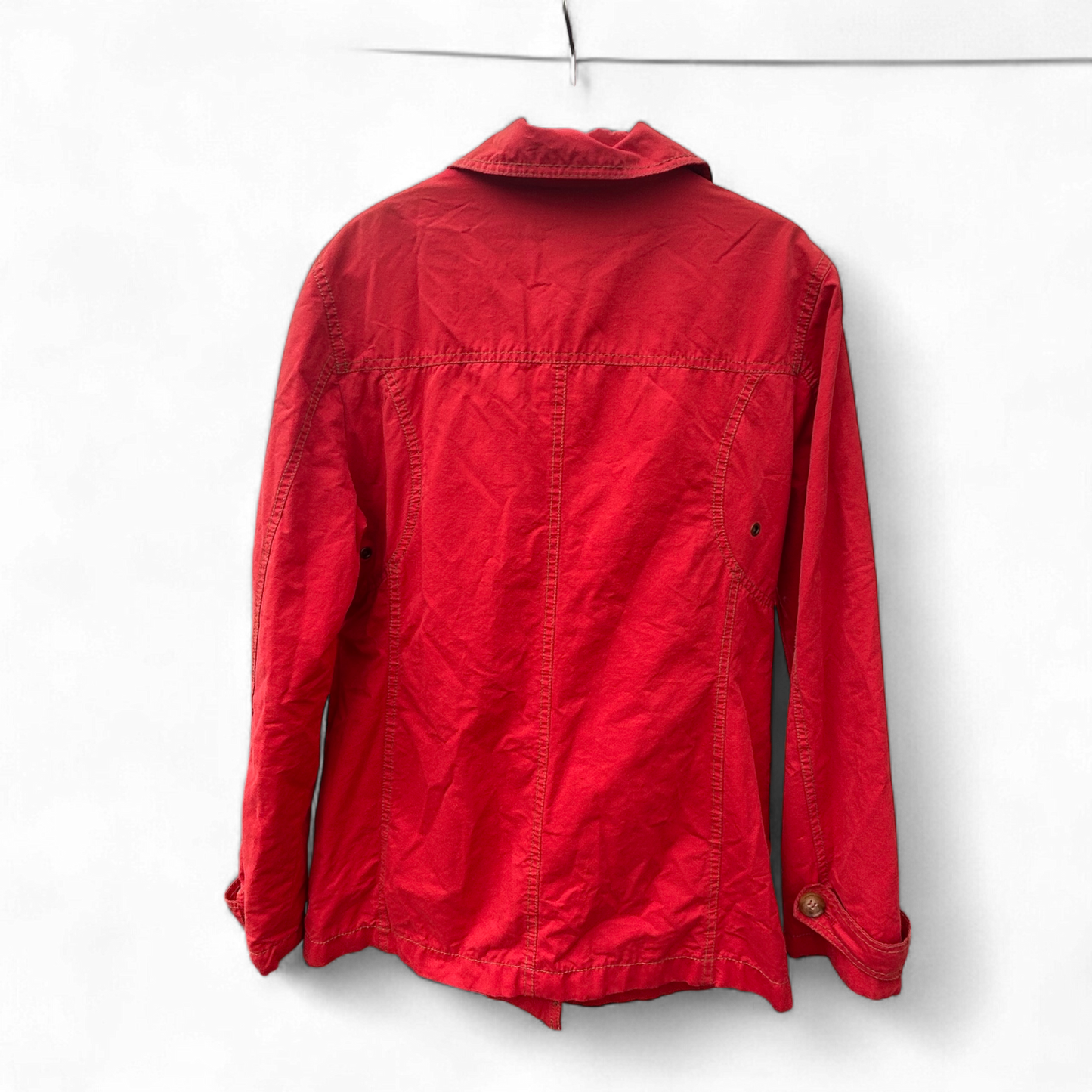 Madeleine Damen Jacke Rot Größe 40 Doppelt Geknöpft Elegant Top Zustand