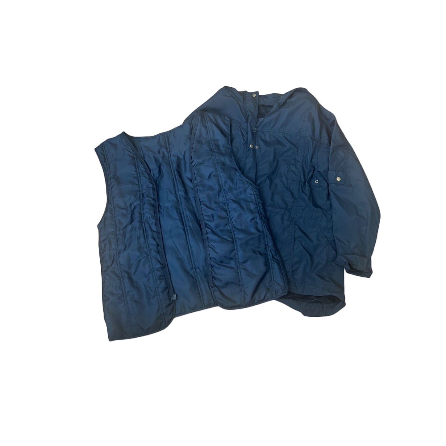 TCM Damen Regenjacke 2-in-1 Dunkelblau Größe 40/42 Mit Weste Übergangsjacke