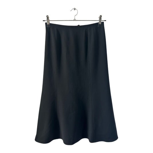 Armani Collezioni Rock Damen Gr 36 Schwarz Schurwolle Midi Elegant Luxus