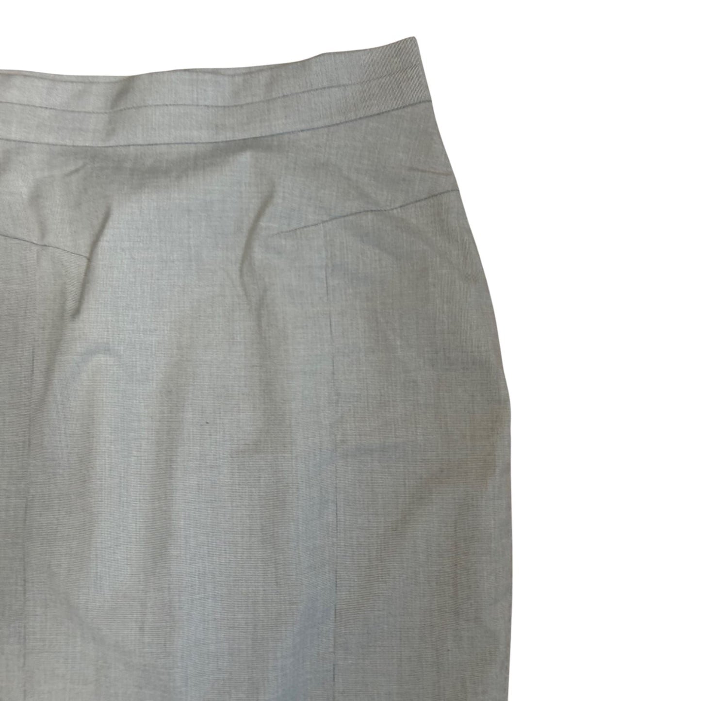 H&M Rock Damen Gr 38 Grau Business Midi Elegant Schlitz Gefüttert Stretch