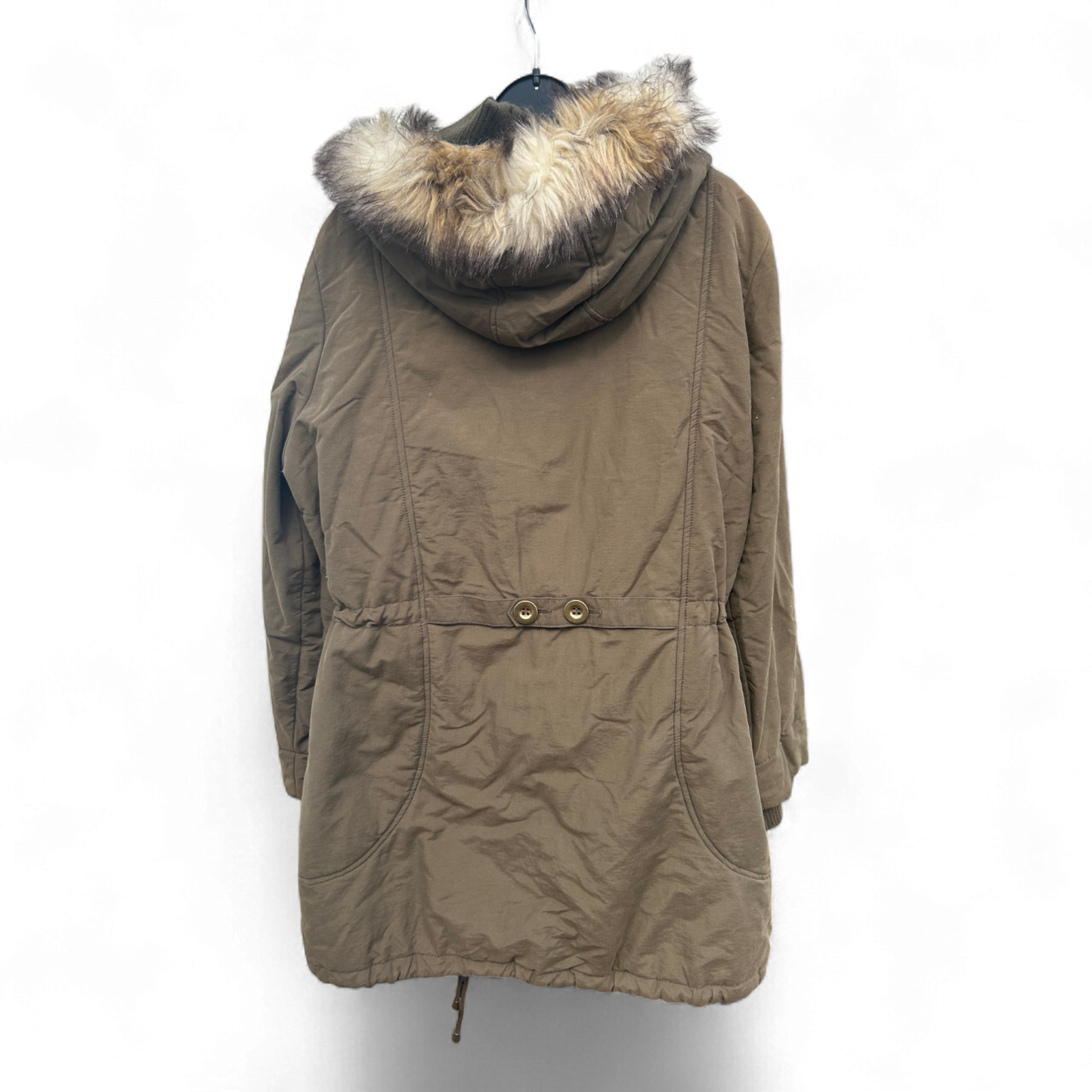 Yessica Damen Parka Gr 46 Khaki Kapuze Teddyfutter Wintermantel Warm Stylisch