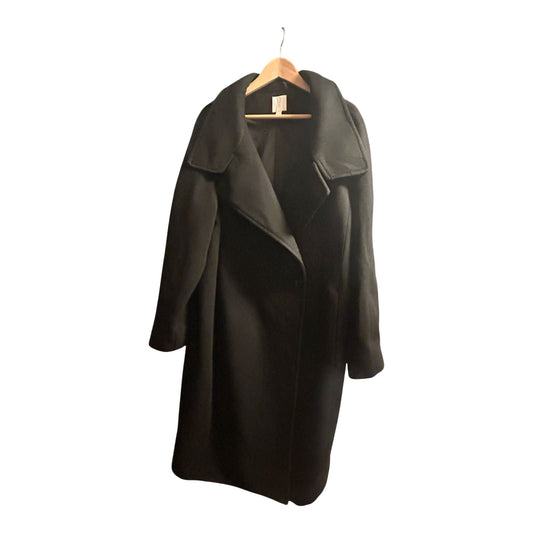 H&M Mantel Damen Gr XXL Schwarz Lang Eleganter Wintermantel Schwerer Stoff Warm