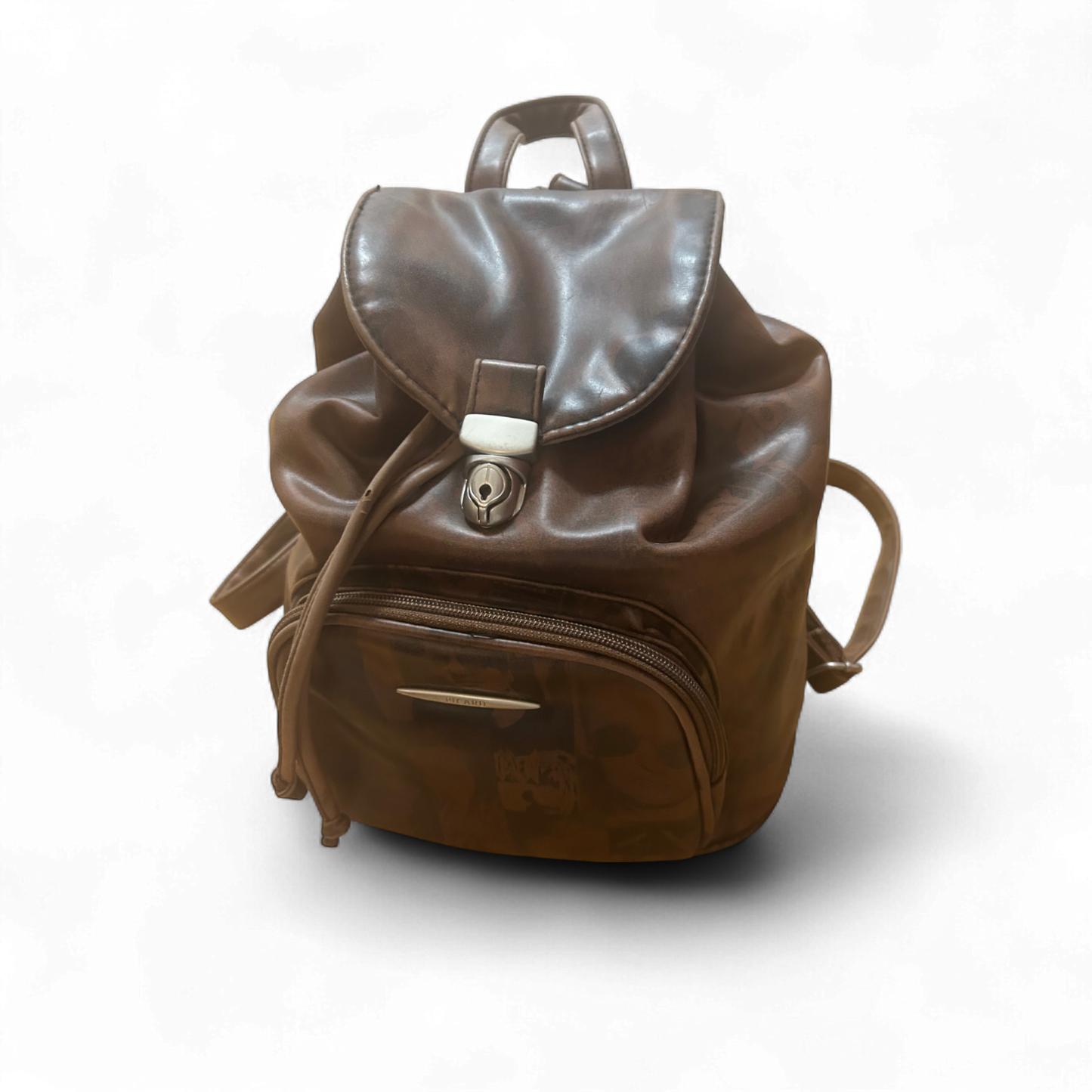 🎒 Picard Rucksack Braun – Lederoptik mit Gesichtermuster 🤎🧑‍🎨