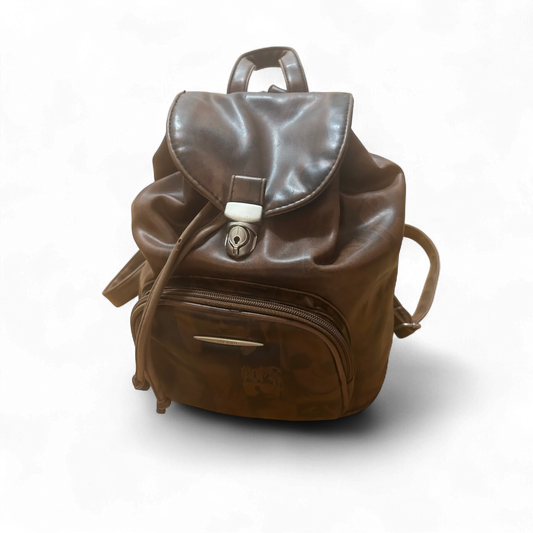 🎒 Picard Rucksack Braun – Lederoptik mit Gesichtermuster 🤎🧑‍🎨