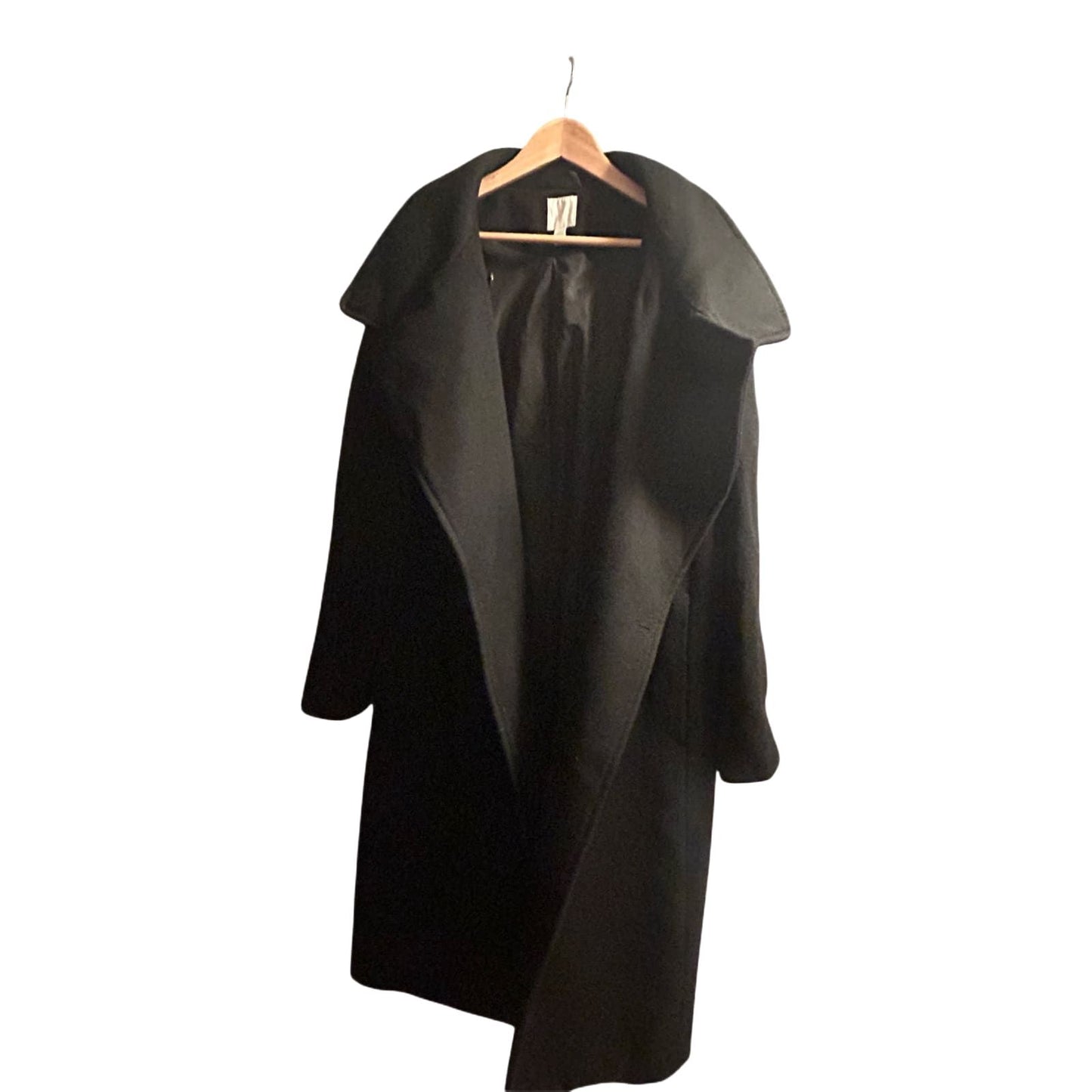 H&M Mantel Damen Gr XXL Schwarz Lang Eleganter Wintermantel Schwerer Stoff Warm