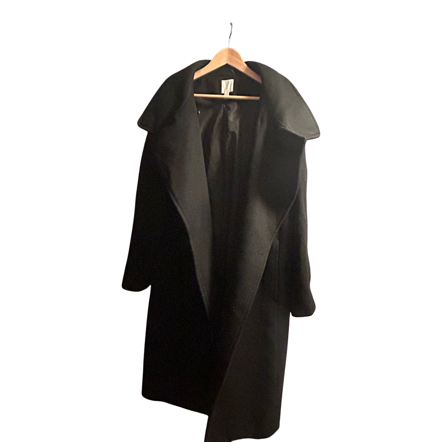 H&M Mantel Damen Gr XXL Schwarz Lang Eleganter Wintermantel Schwerer Stoff Warm