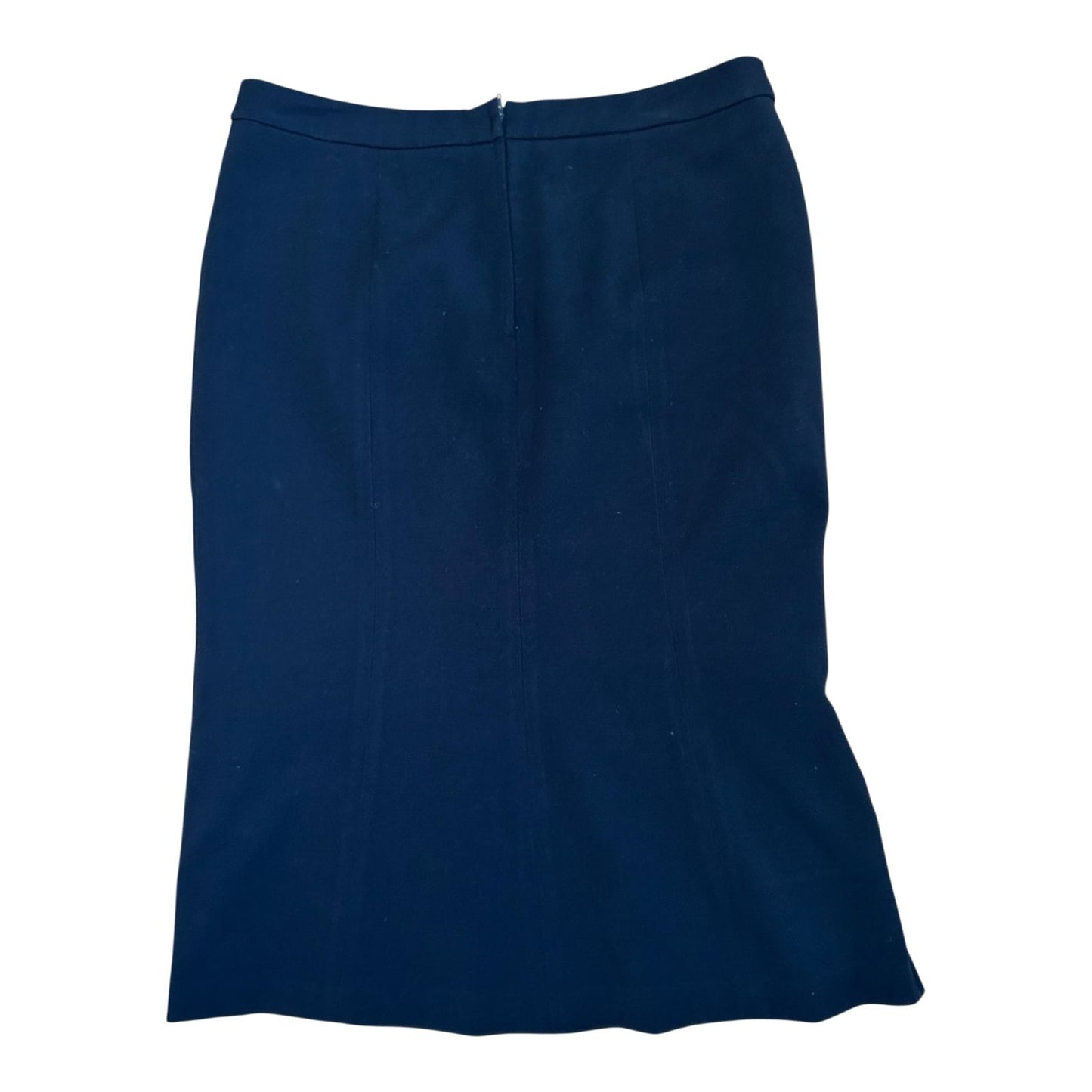 H&M Damen Rock Gr 36 Schwarz Business Midi Elegant Schlitz Gefüttert
