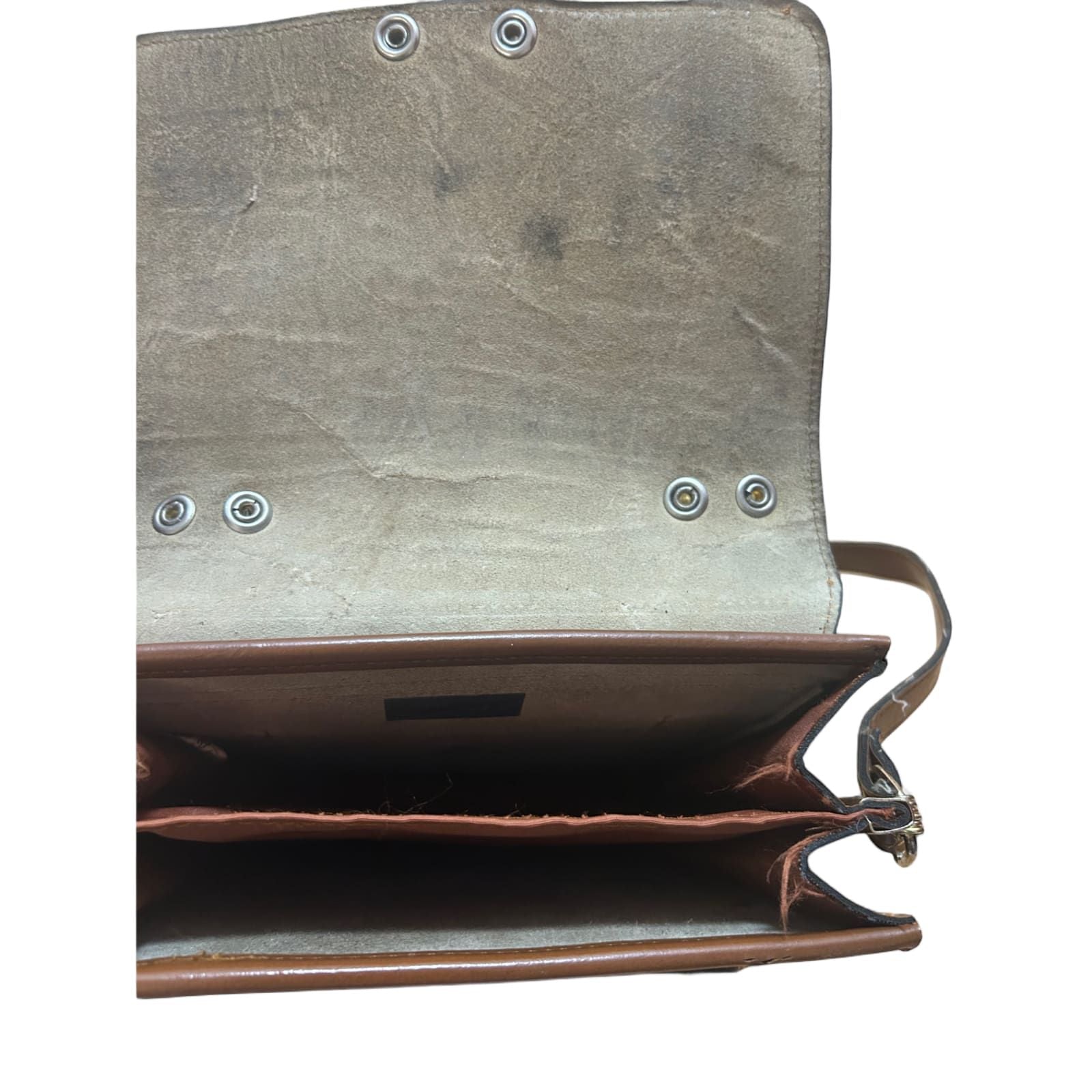 👜 Satisburrys Ledertasche Braun – Vintage – Drehverschluss 🧳