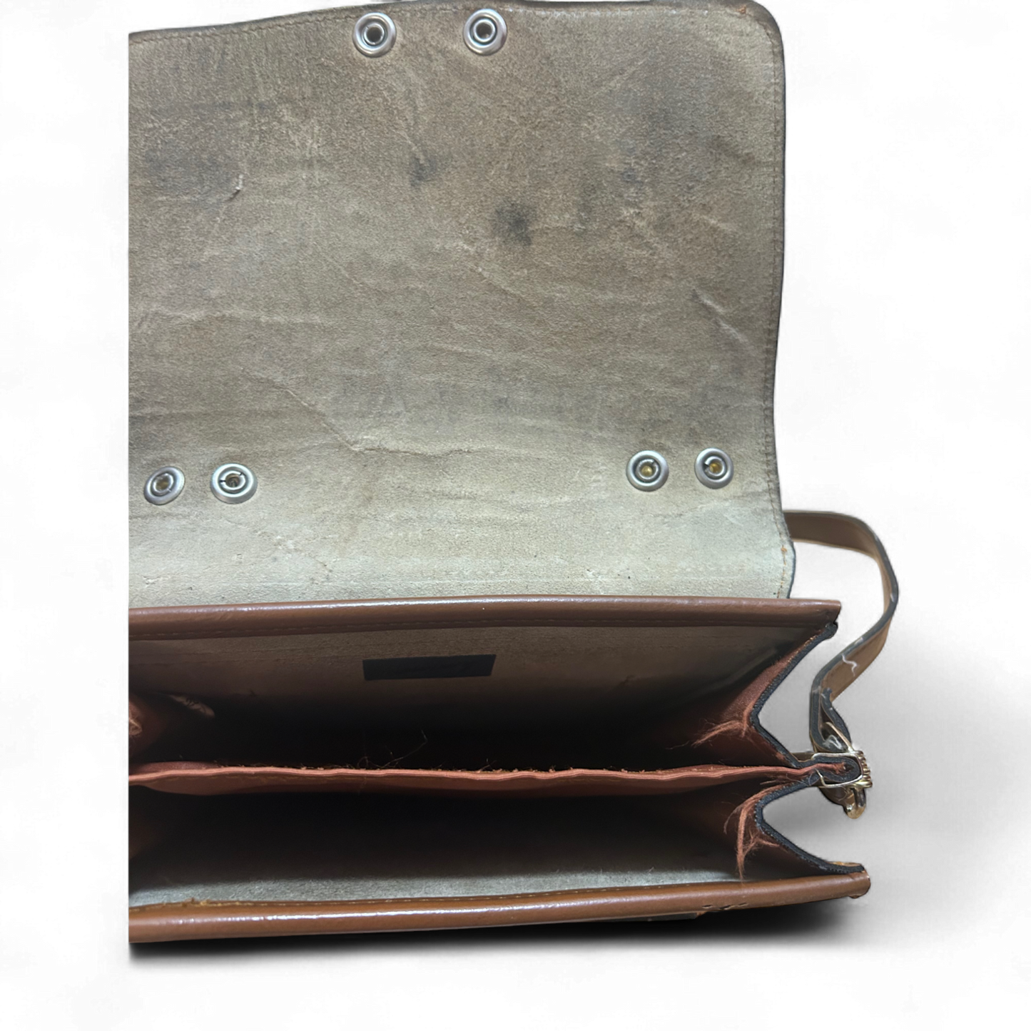 👜 Satisburrys Ledertasche Braun – Vintage – Drehverschluss 🧳