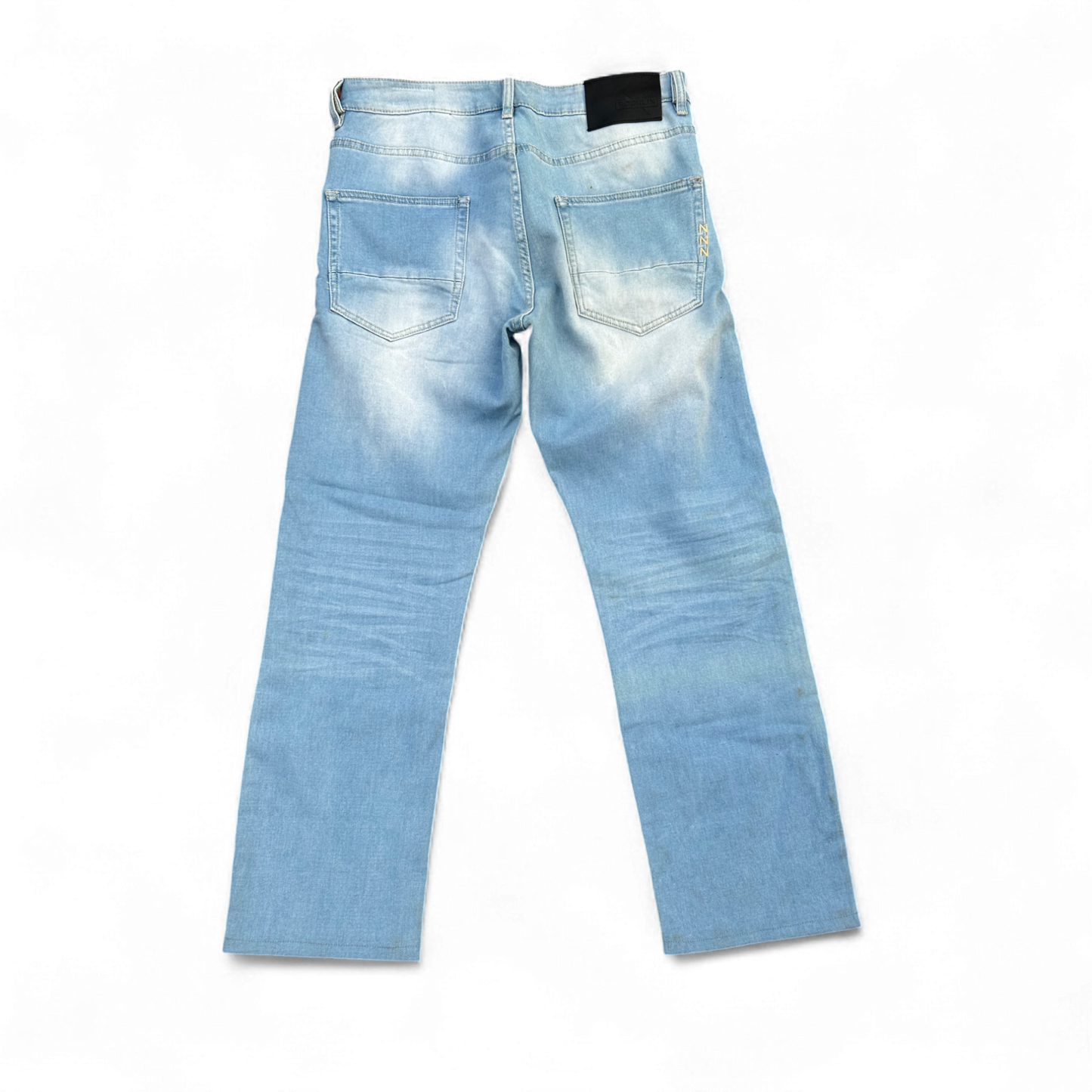 Rocklin Damen Jeans W36 L32 Blau Denim Hose mit Nieten Straight Fit Modern