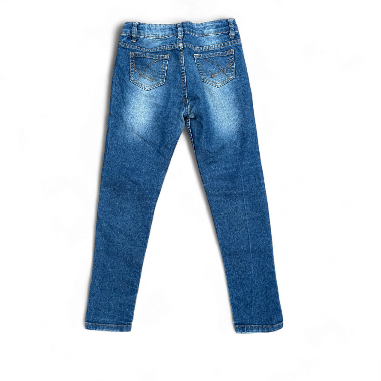 YFK Jeans Kinder Gr 134 Blau Stretchhose Bequem Denim Jungen Mädchen Hose Casual