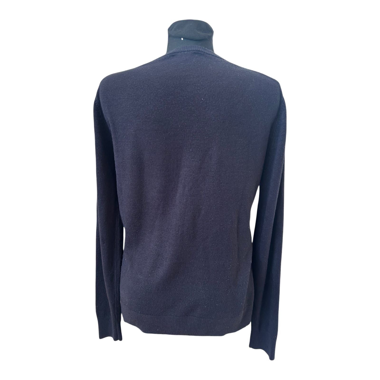 Primark Damen Pullover Gr M Dunkelblau V-Ausschnitt Strick Basic