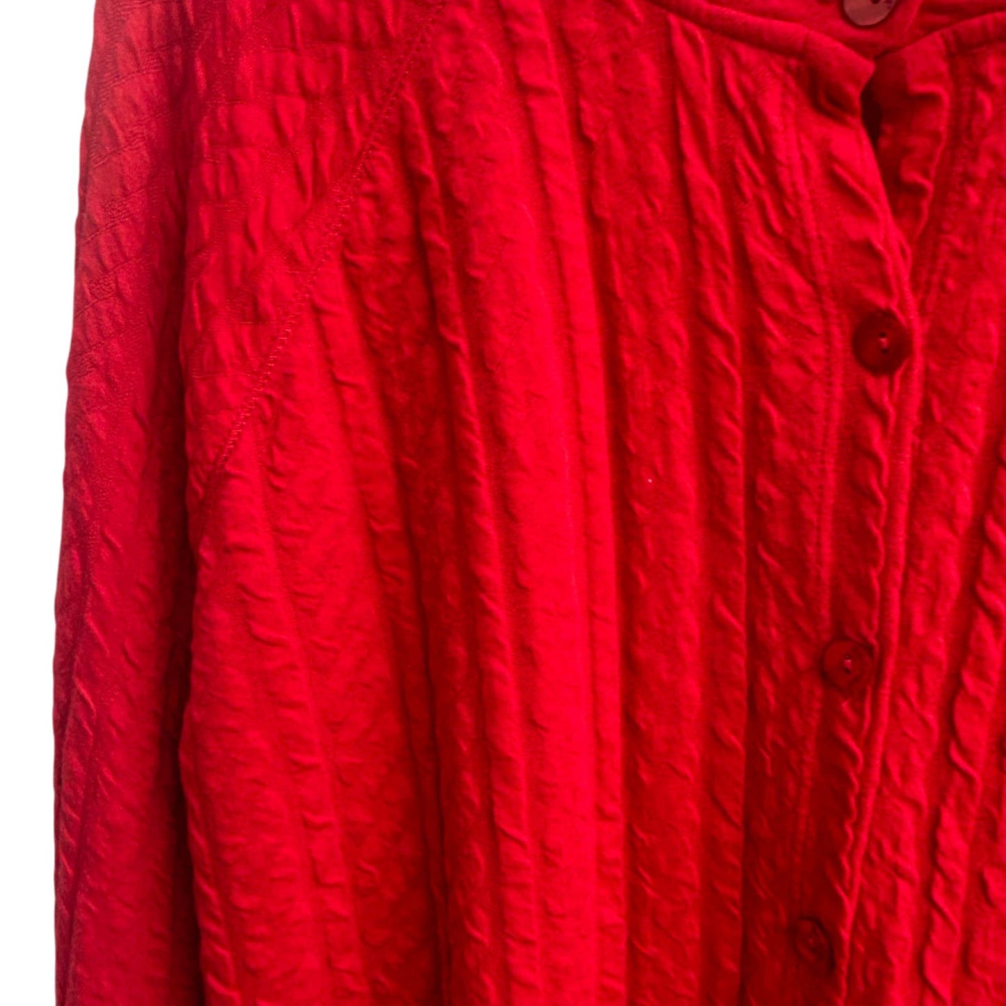 Strickjacke Damen Rot Cardigan Struktur Gr 40 Baumwolle Backstage Elegant